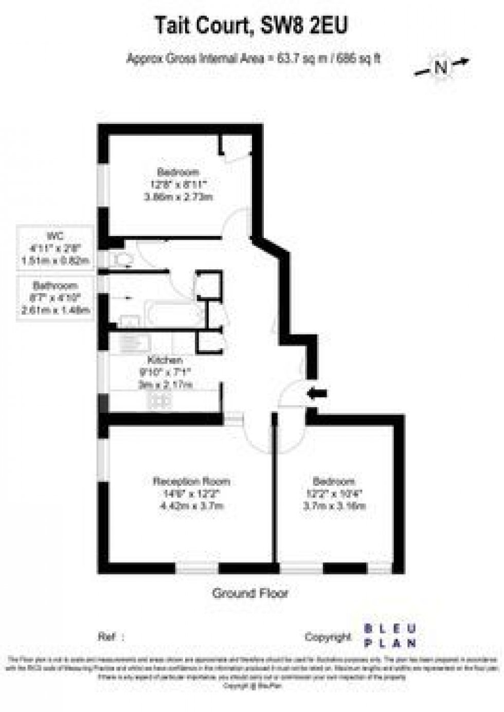 Lansdowne Green, London, SW8 floorplan