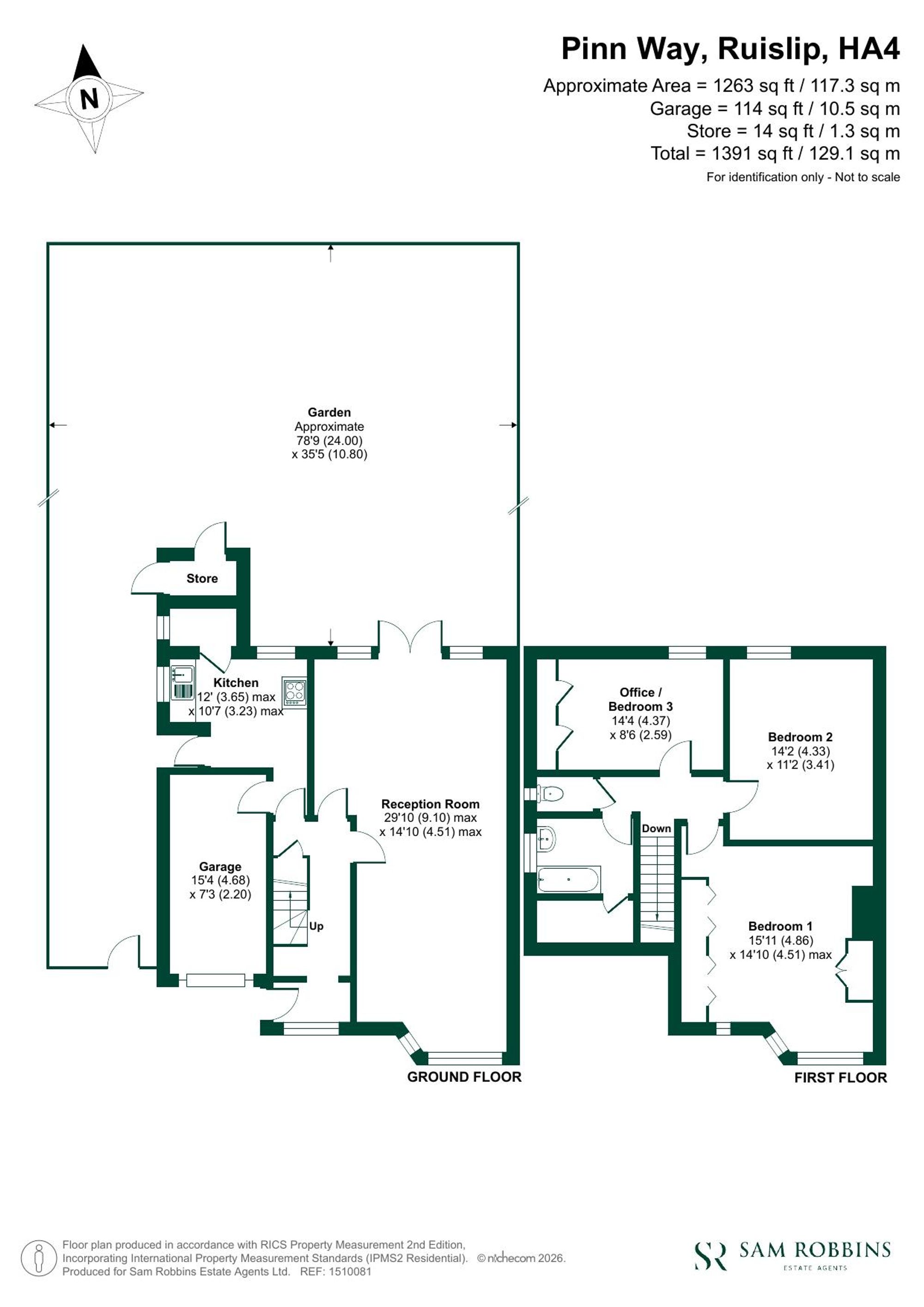 37 Pinn Way, Ruislip floorplan