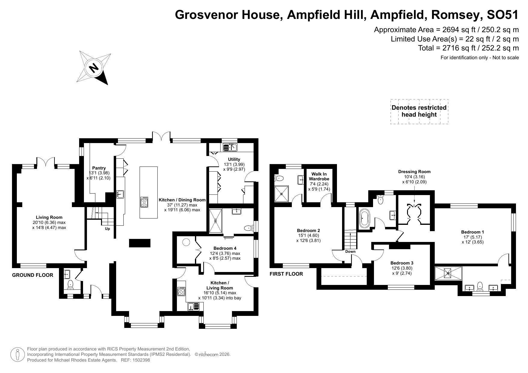 Grosvenor House,, Ampfield Hill, Romsey floorplan