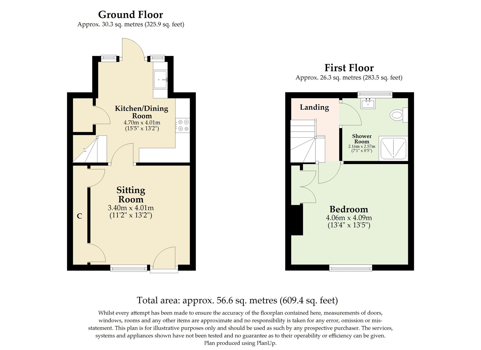 Middle Black Door Cottage The Street, Great Yarmouth floorplan
