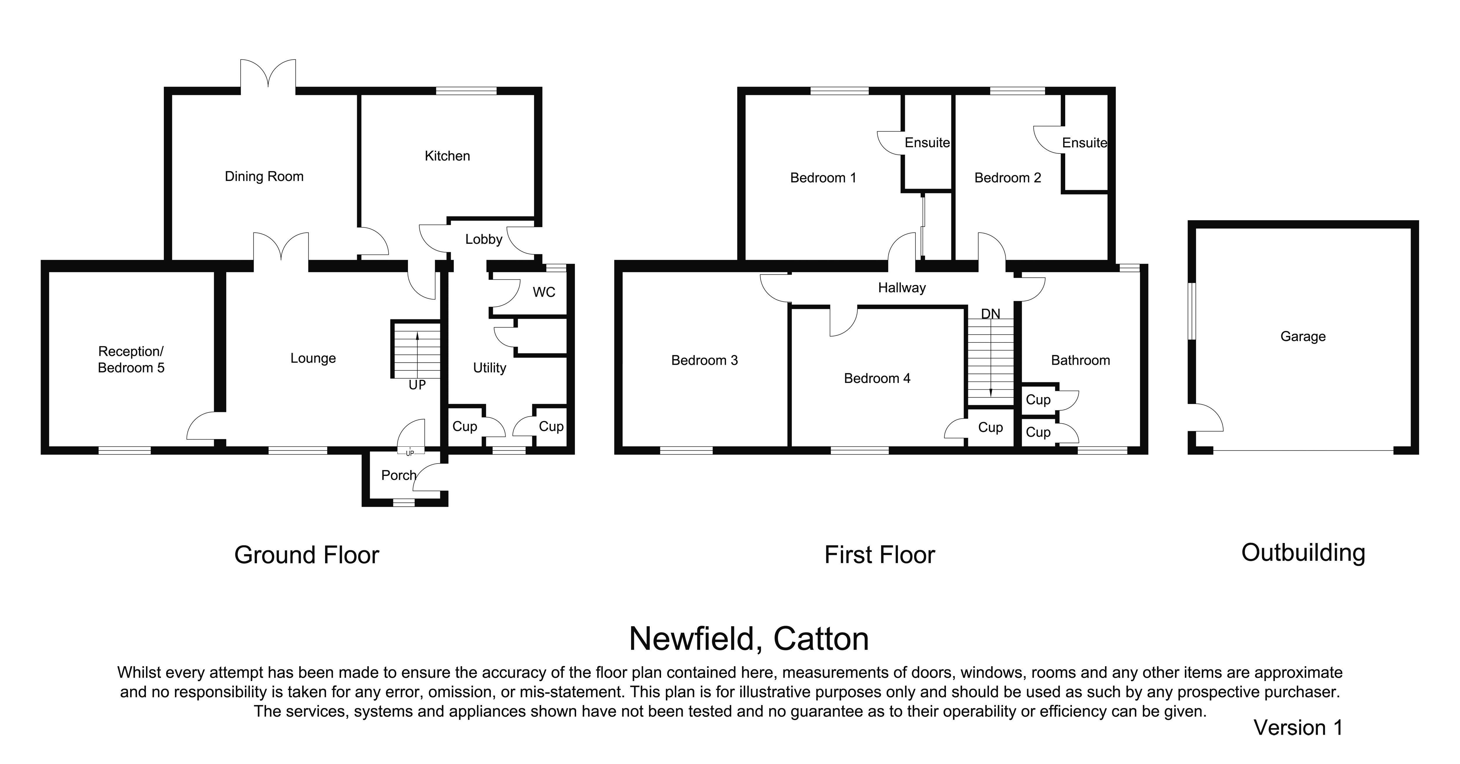 2, Newfield, Hexham floorplan