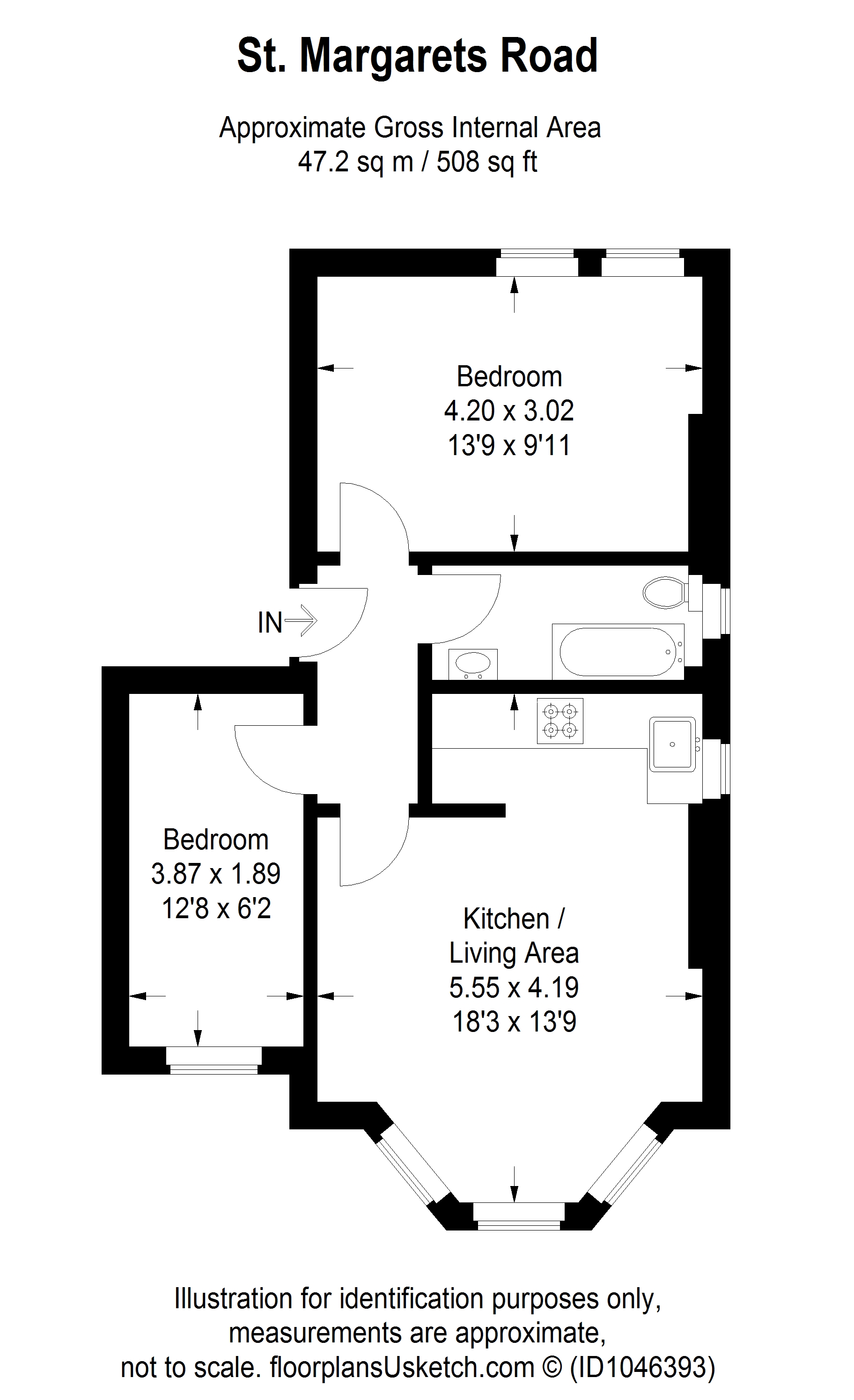 Flat 3, 209, St. Margarets Road, St Margarets floorplan