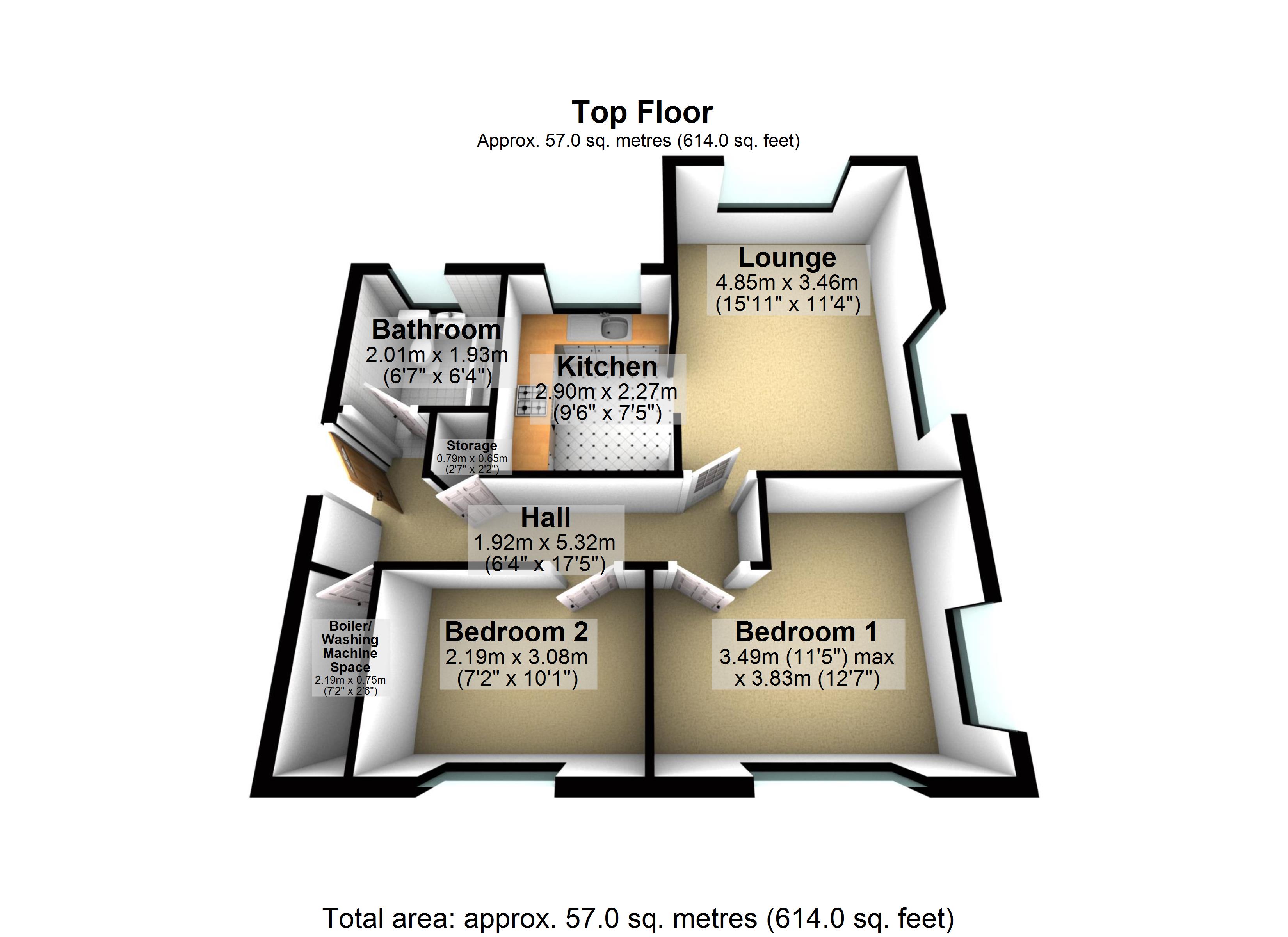 5 Dungiven House, 73, Nottingham Road, Stapleford floorplan