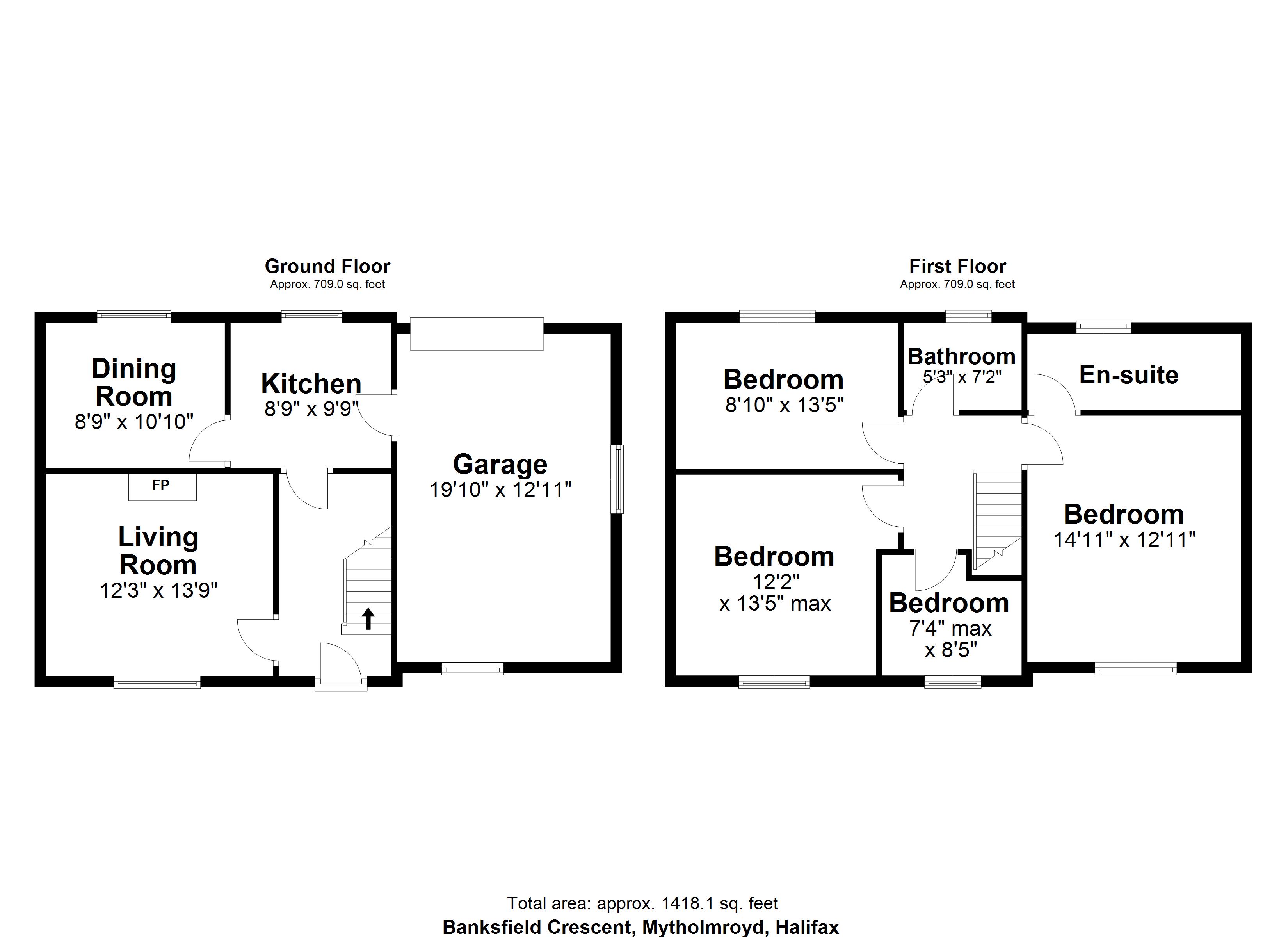 51, Banksfield Crescent, Halifax floorplan