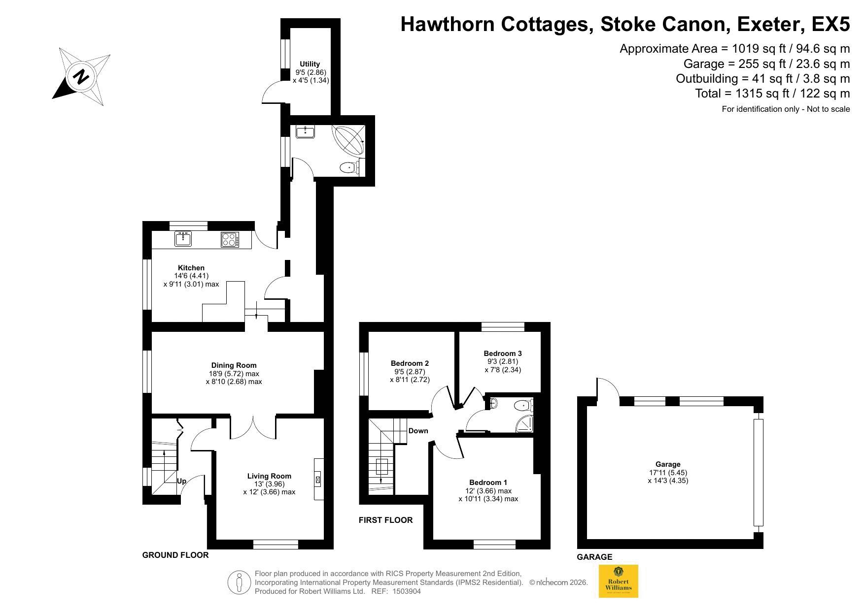 2 Hawthorn Cottages, Exeter floorplan