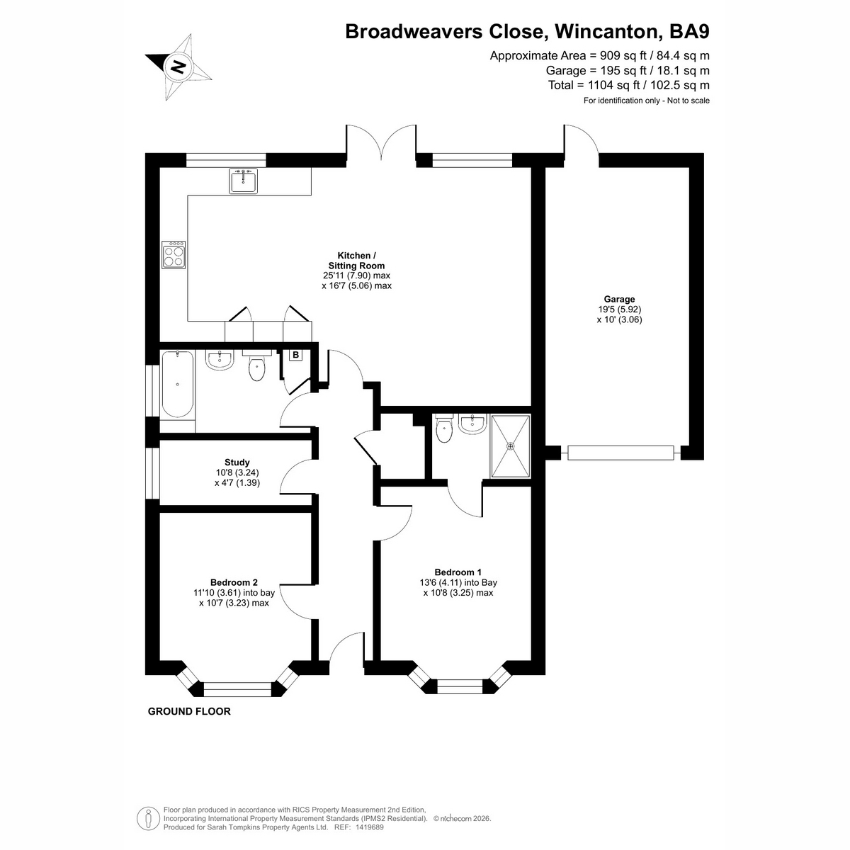 1, Broadweavers Close, Wincanton floorplan