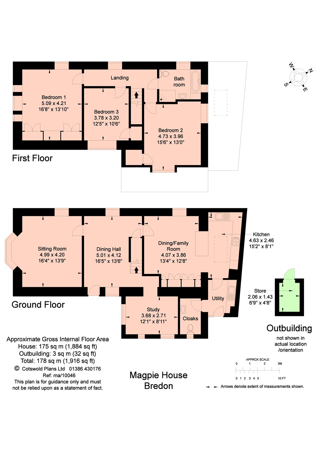 3 Bedrooms Detached house for sale in Church Street, Bredon, Tewkesbury, Gloucestershire GL20