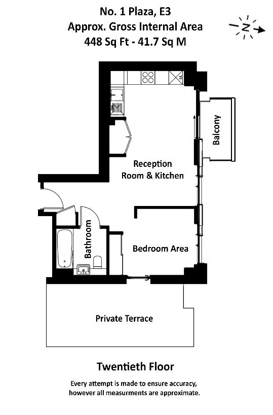0 Bedrooms Studio to rent in Marner Point, No 1 The Plaza Plaza, Bow E3
