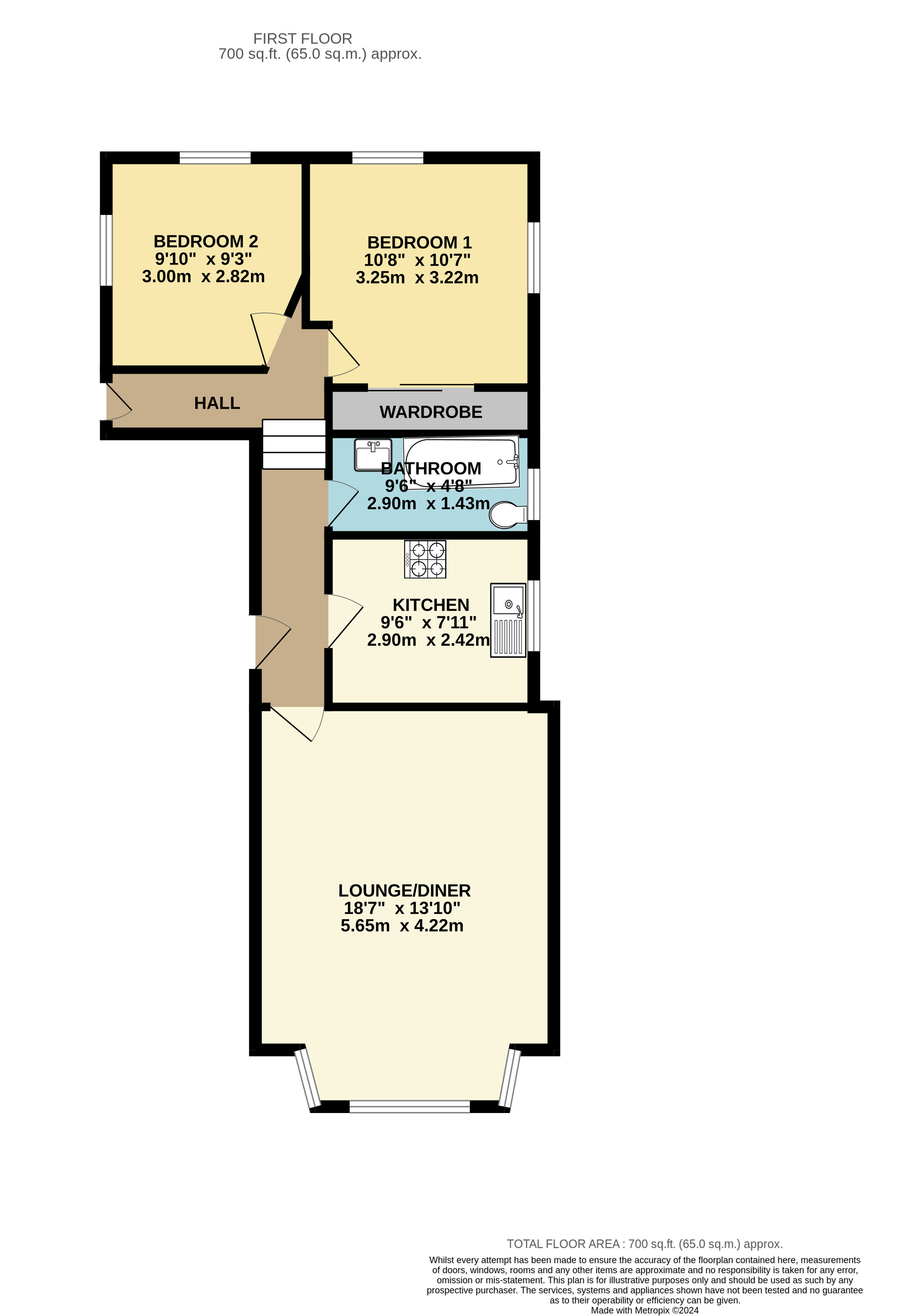 Flat 4, 8, Chaucer Road, Worthing floorplan