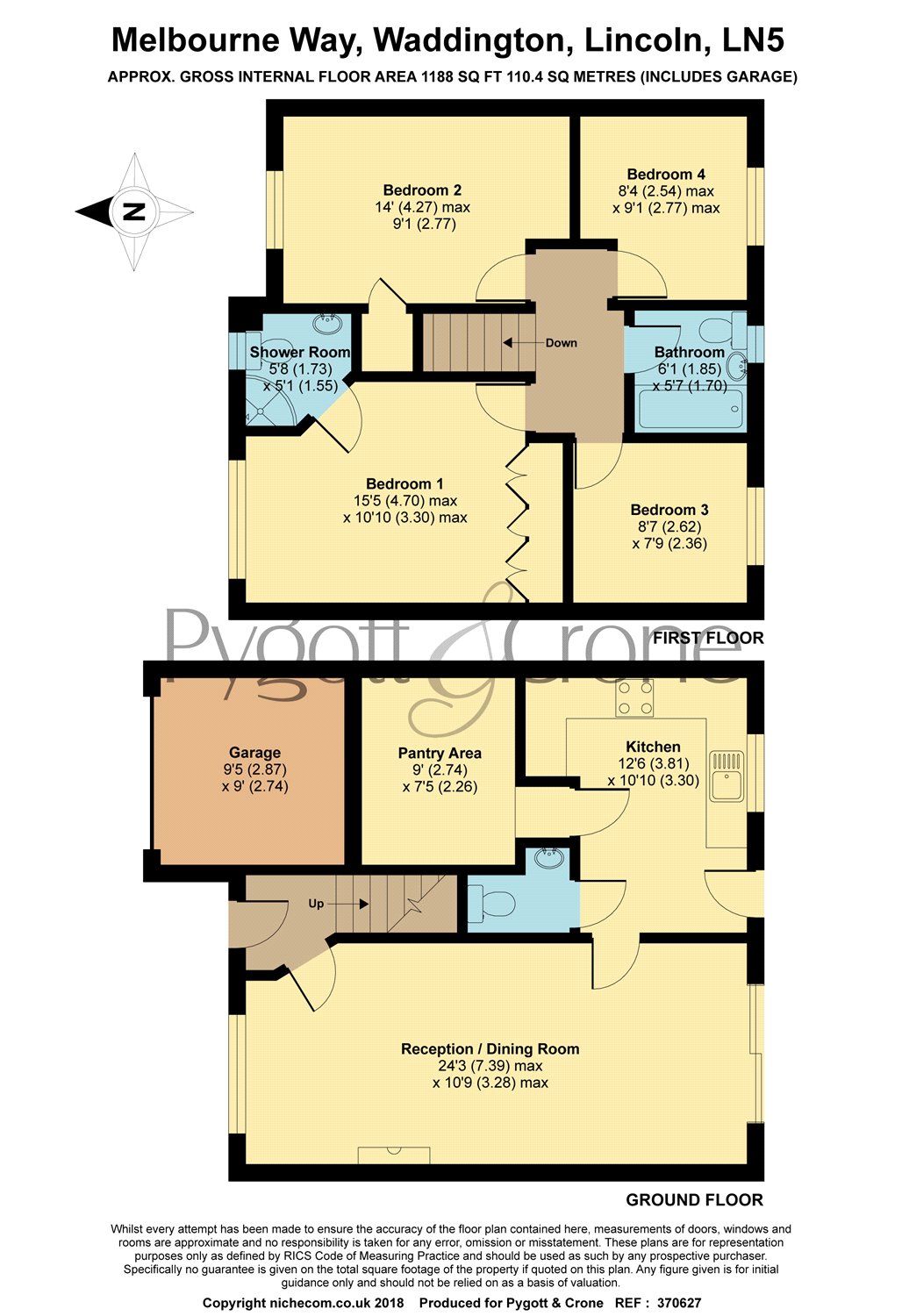 4 Bedrooms Detached house for sale in Melbourne Way, Waddington LN5