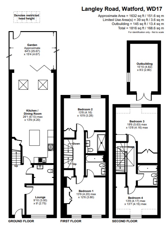 2 Shillington Grove, Langley Road, Watford floorplan