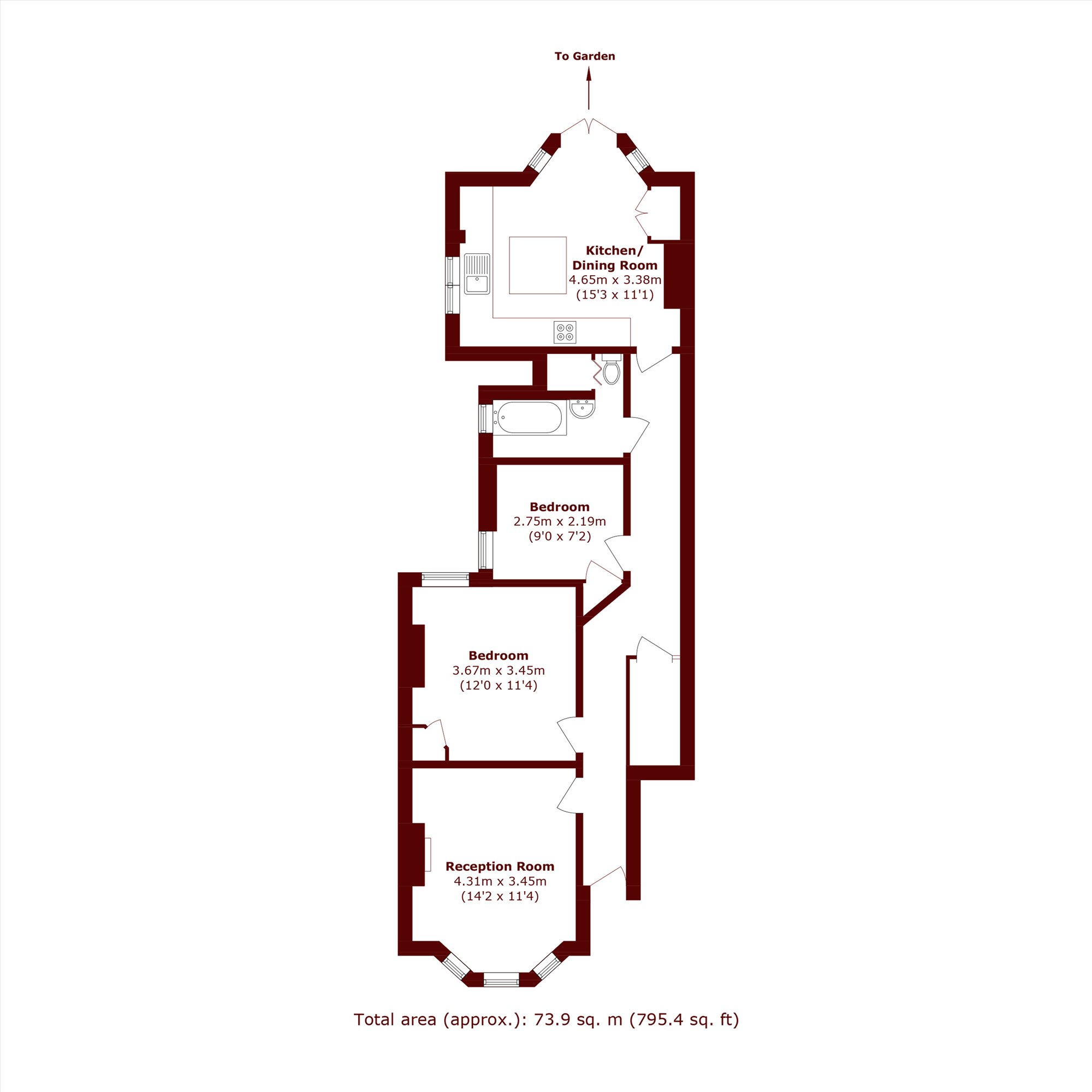 198, Mellison Road, London floorplan