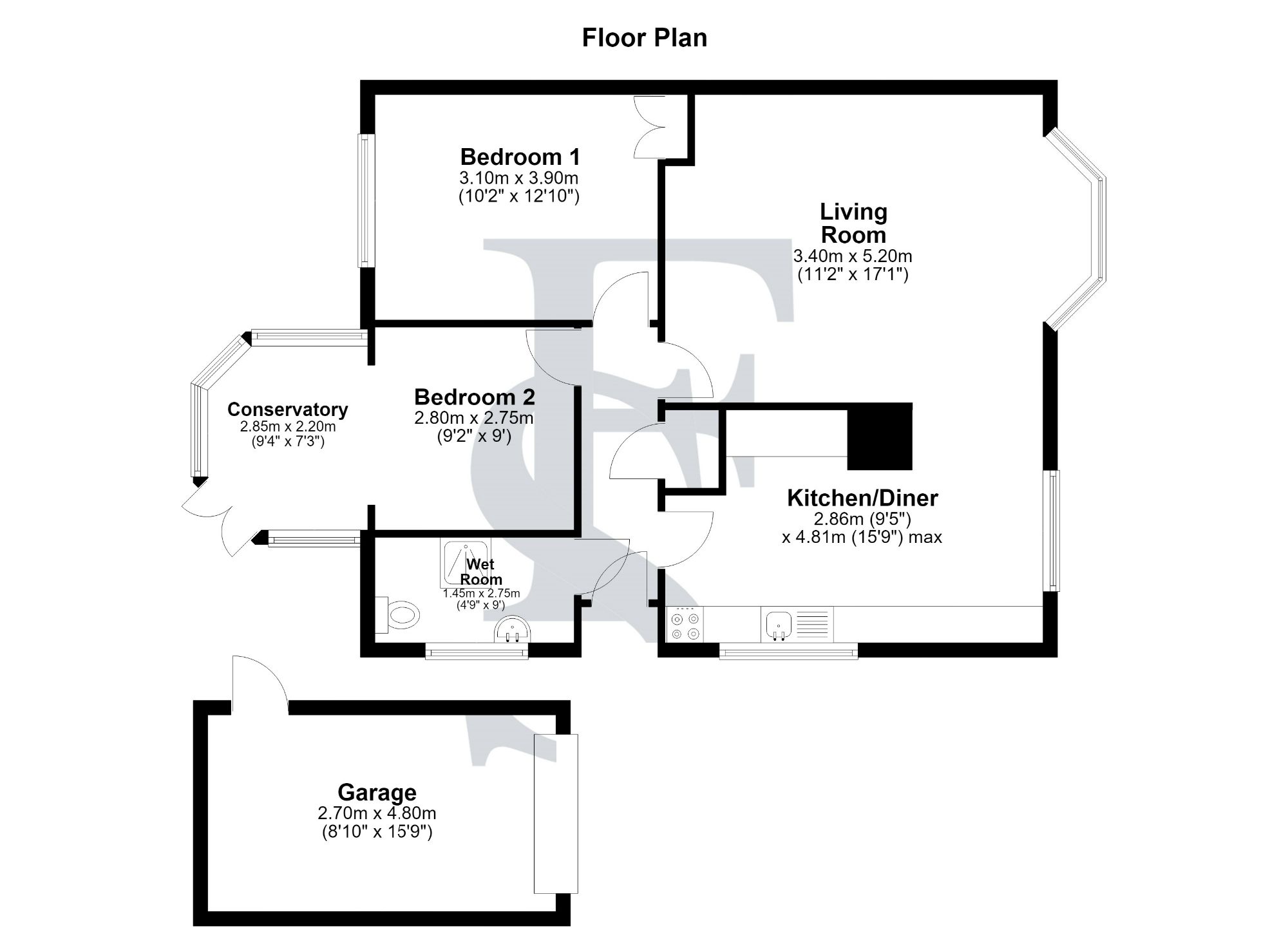 3 The Hawthorns, Leicester floorplan