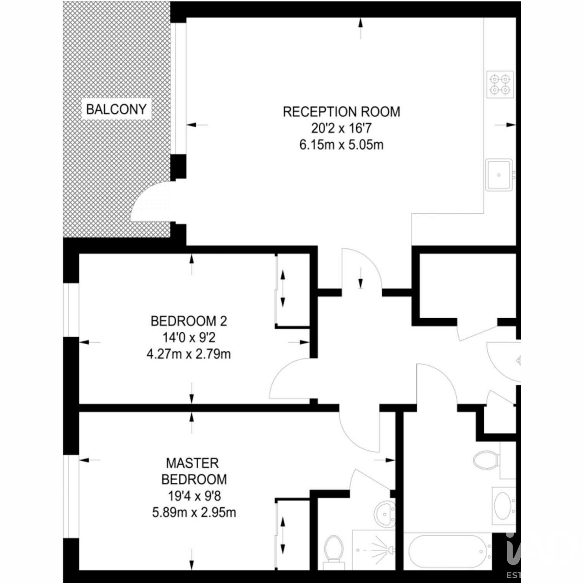 Flat 57 Discovery Tower, 1, Terry Spinks Place, London floorplan