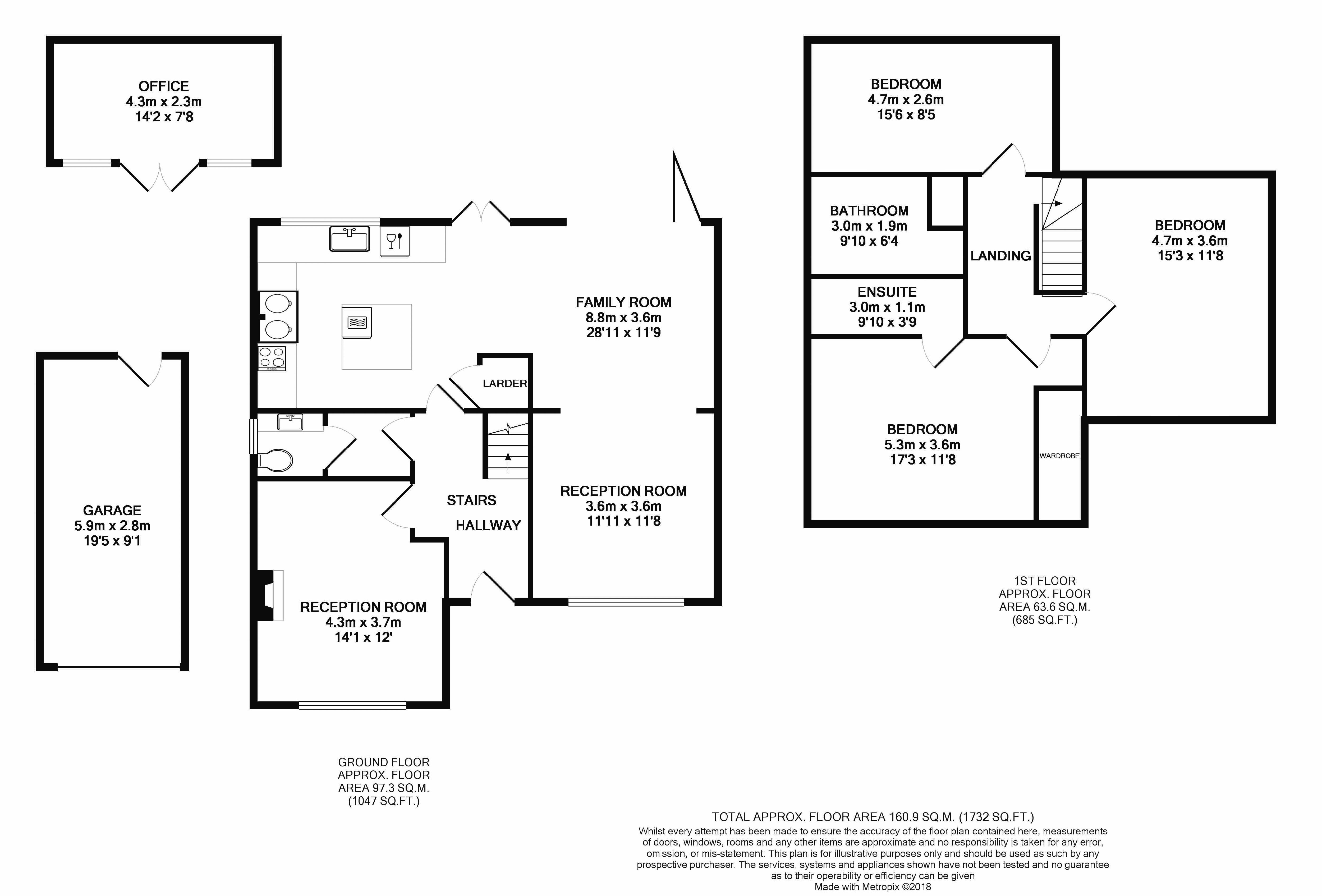 3 Bedrooms Semi-detached house for sale in Bookhurst Road, Cranleigh GU6