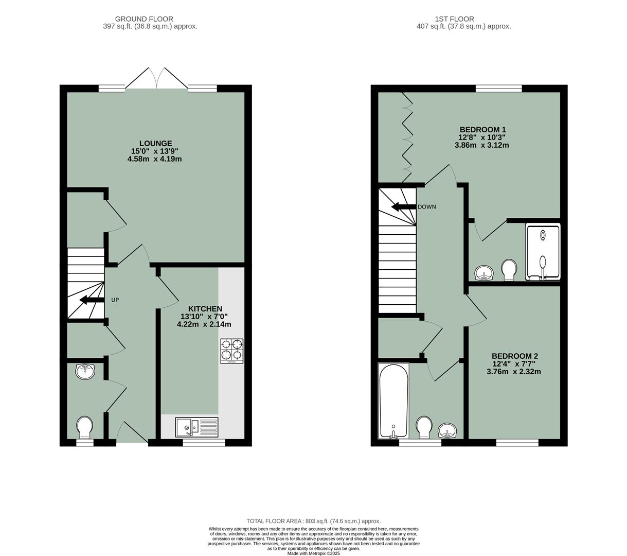 61, Bonners Mead, Benson floorplan