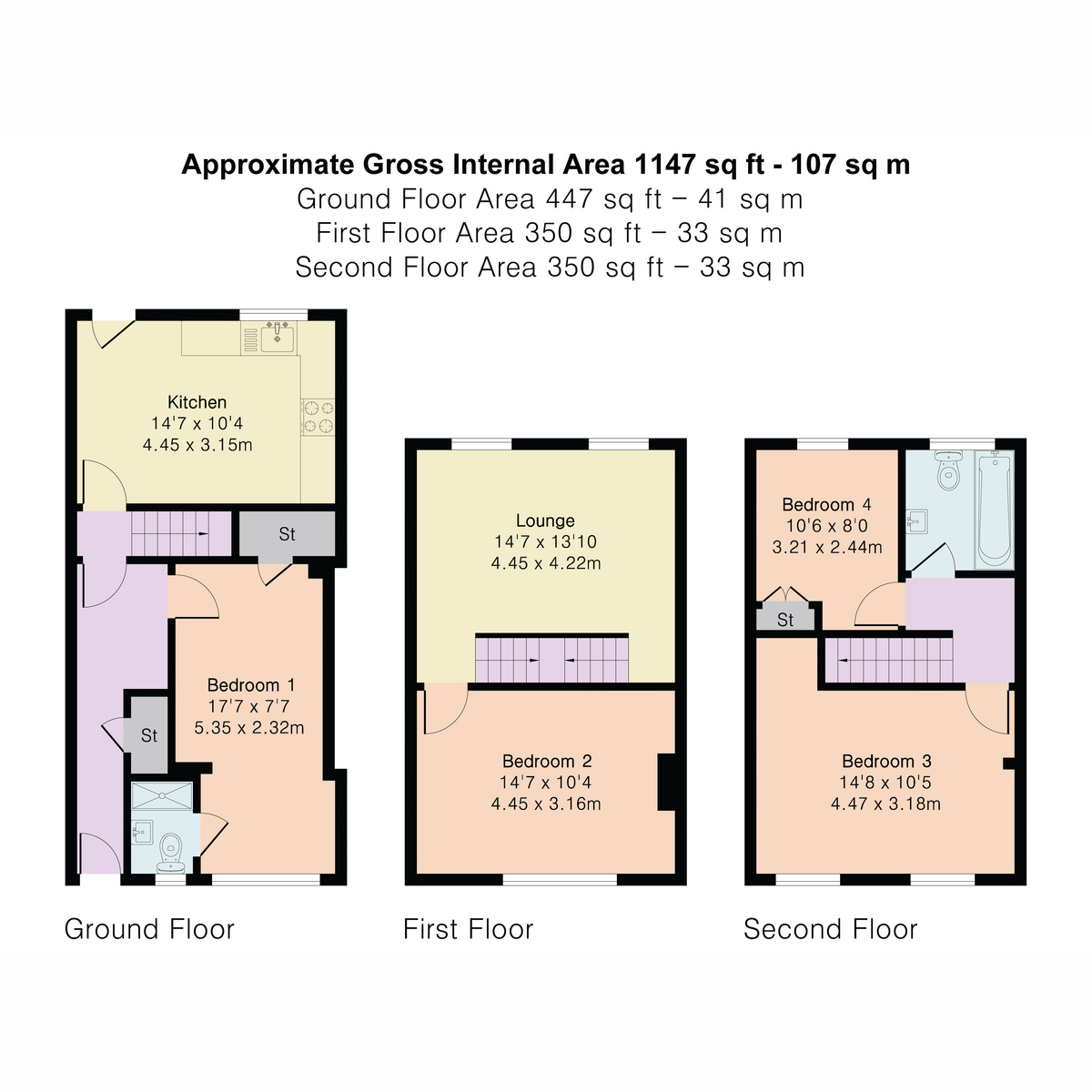 6, Brookside, St. Austell floorplan