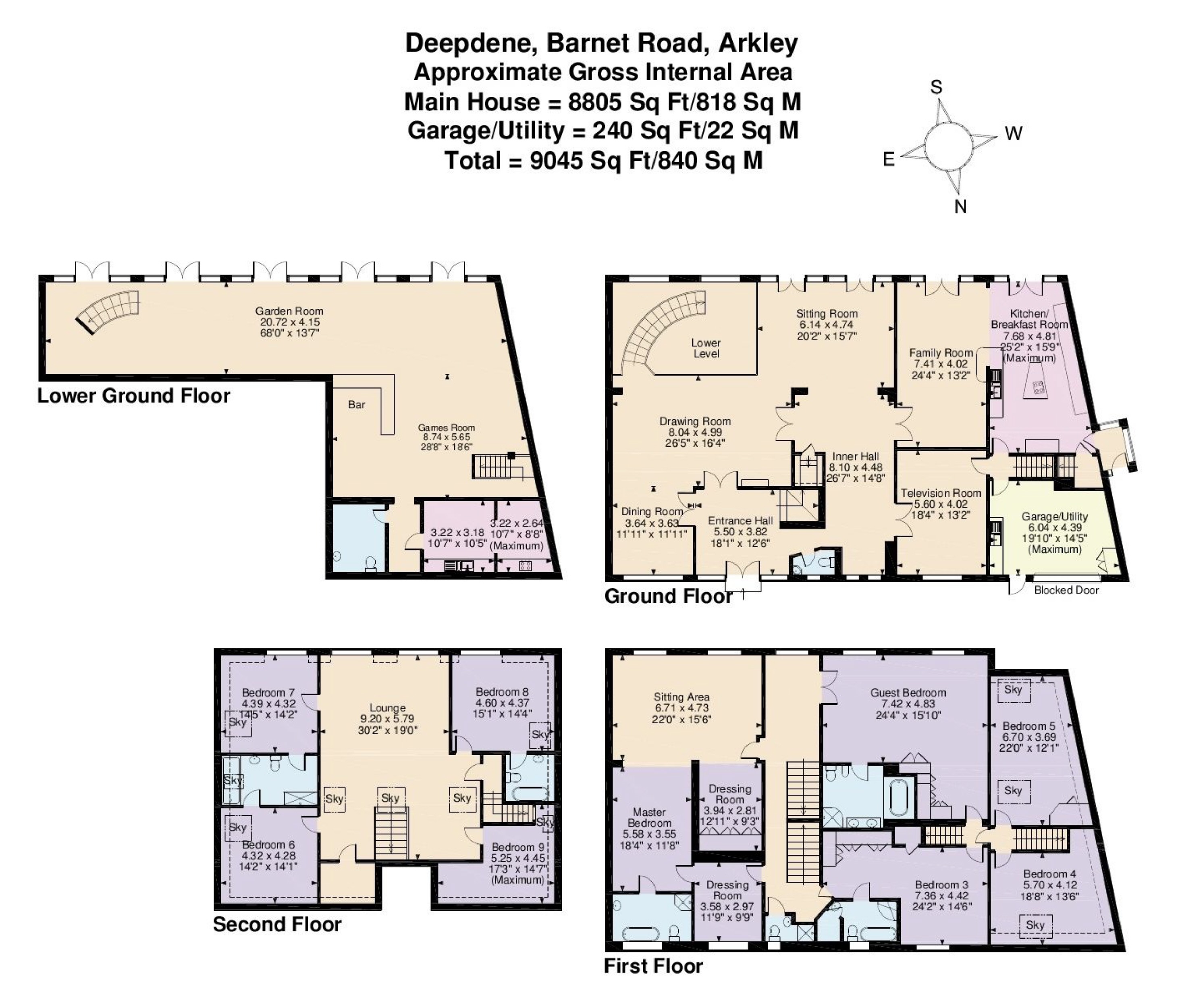 9 Bedrooms Detached house to rent in Barnet Road, Arkley, Hertfordshire EN5