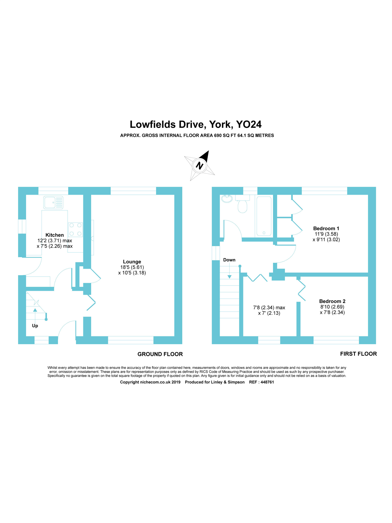 2 Bedrooms Semi-detached house for sale in Lowfields Drive, Acomb, York YO24