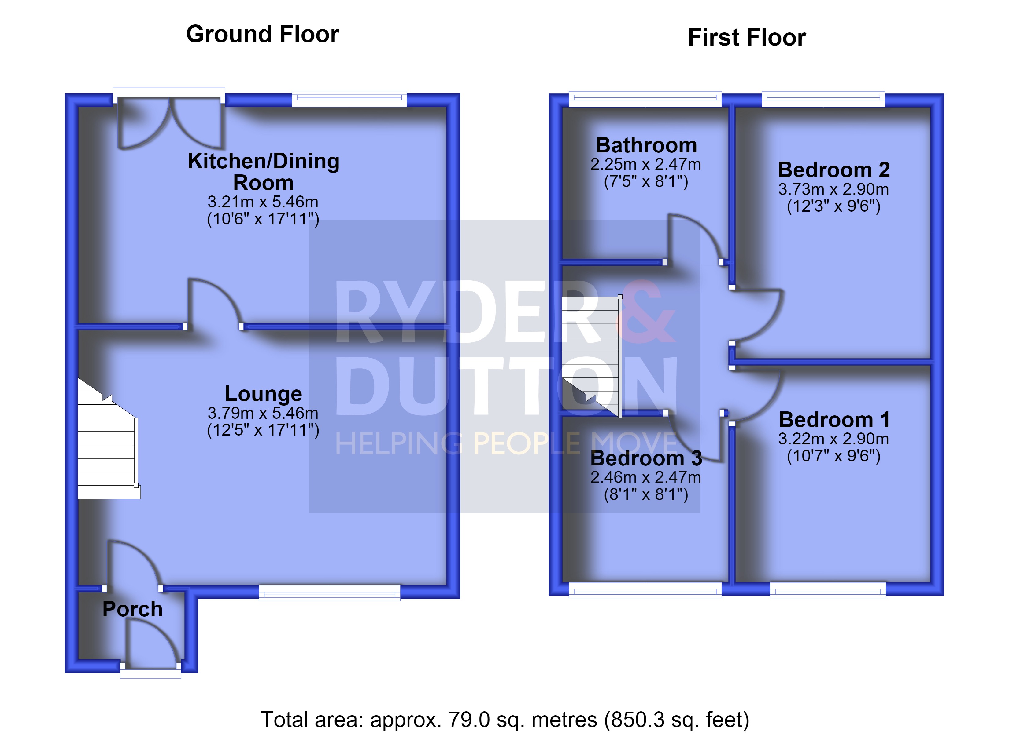 31, Polperro Close, Oldham floorplan