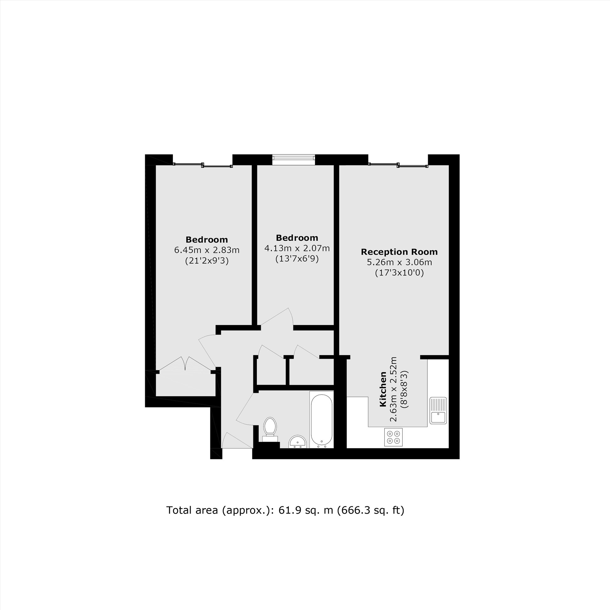 221A, Wooldridge Close, Feltham floorplan