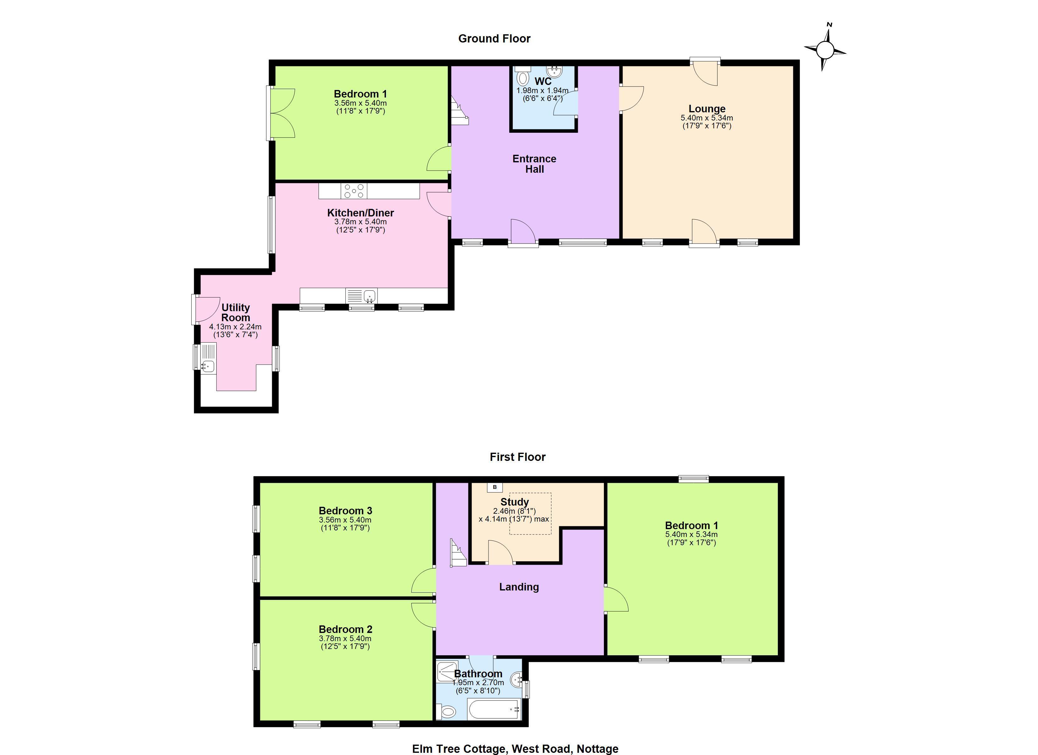 ELM TREE COTTAGE,, WEST ROAD, PORTHCAWL floorplan