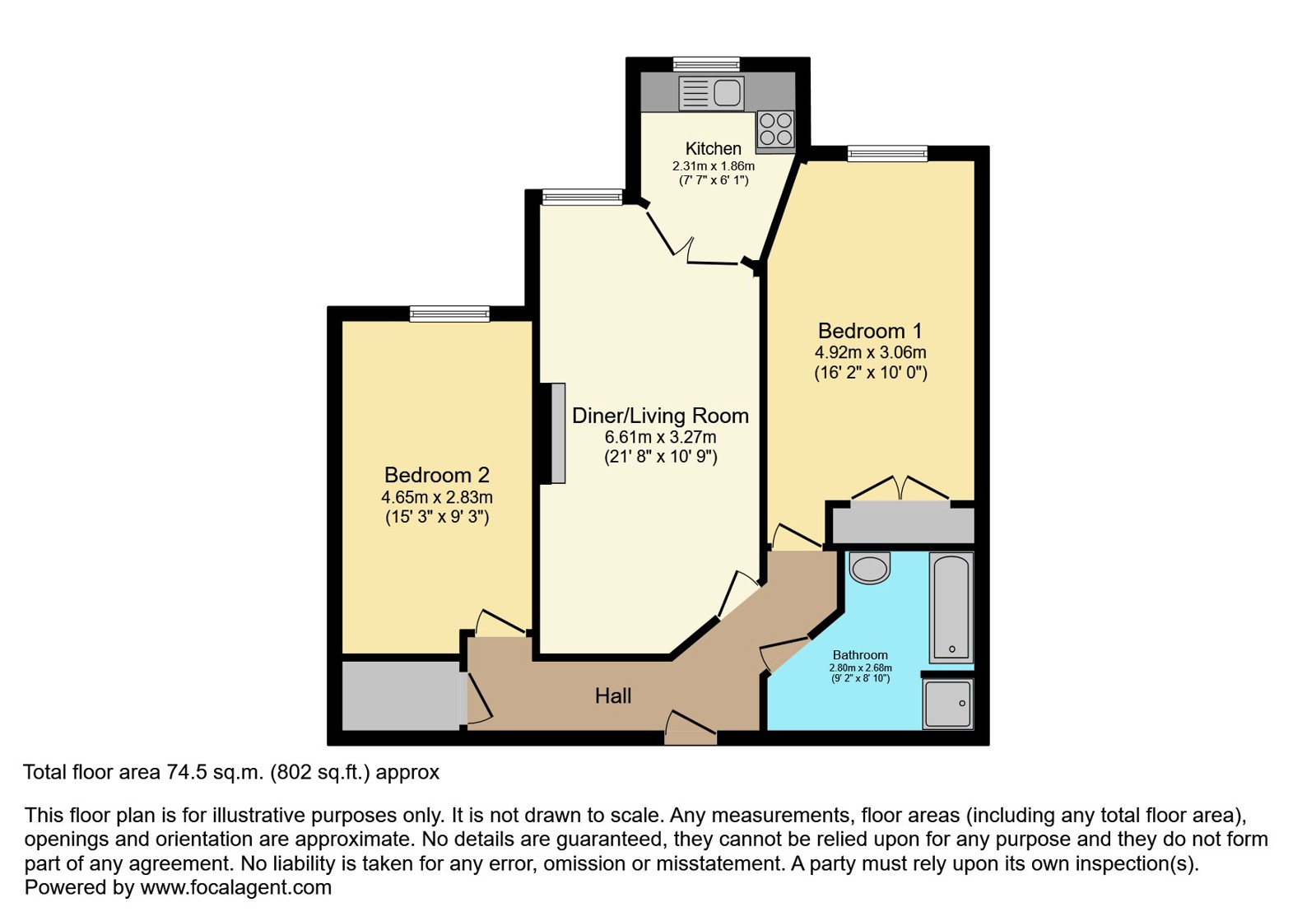 48, Coachman Court, Rochford floorplan