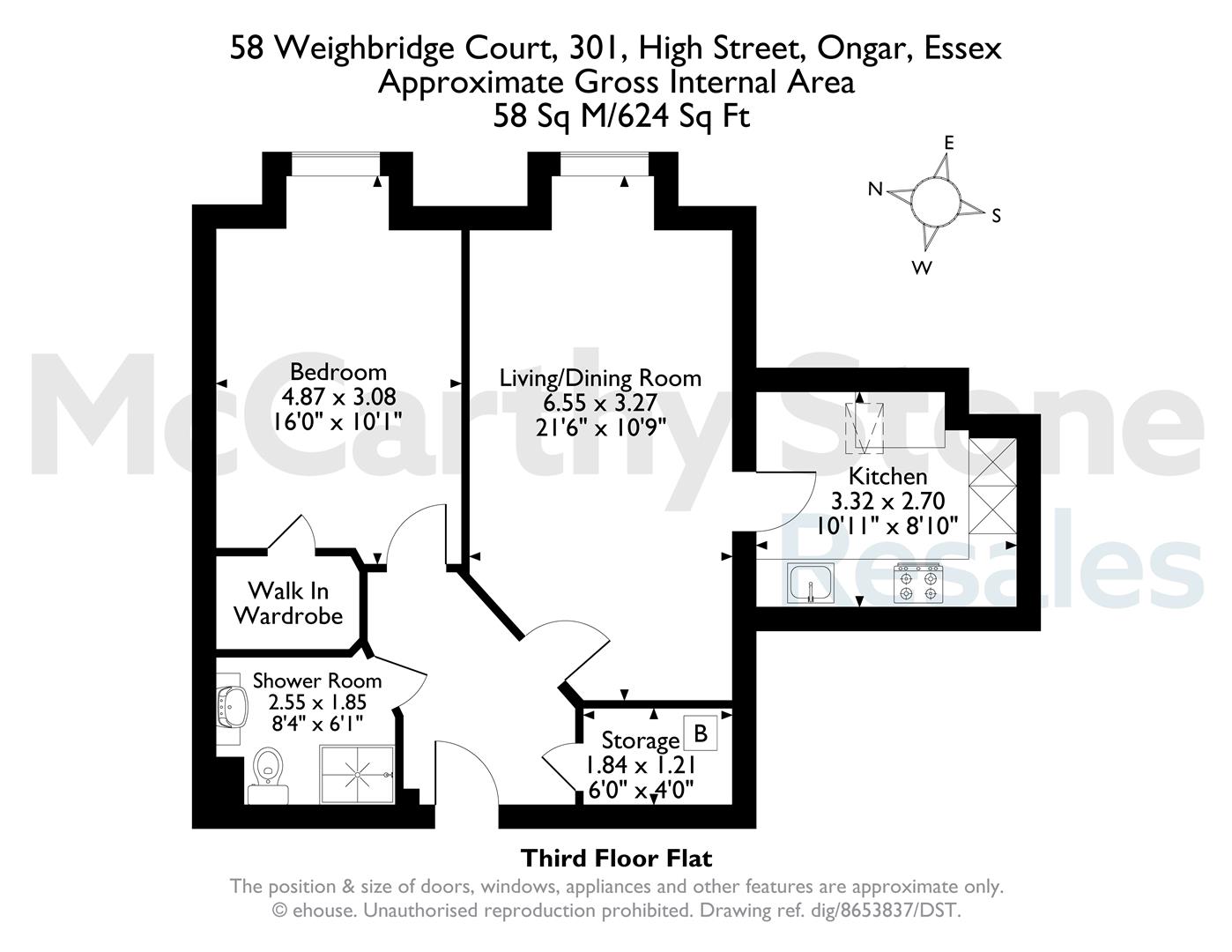 58 Weighbridge Court, High Street, Ongar floorplan