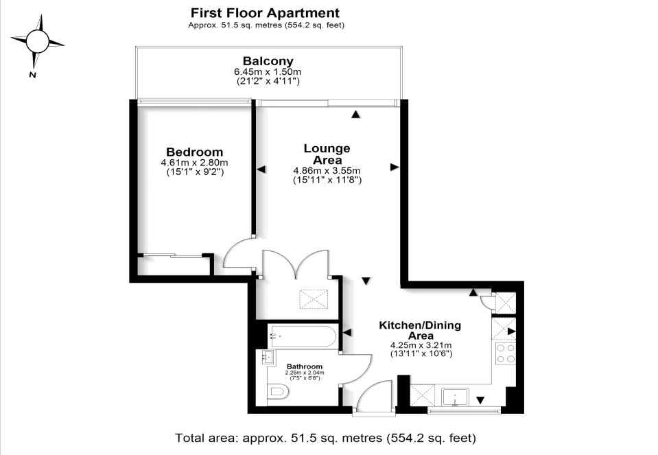 Apartment 14, 1, New Tannery Way, London floorplan