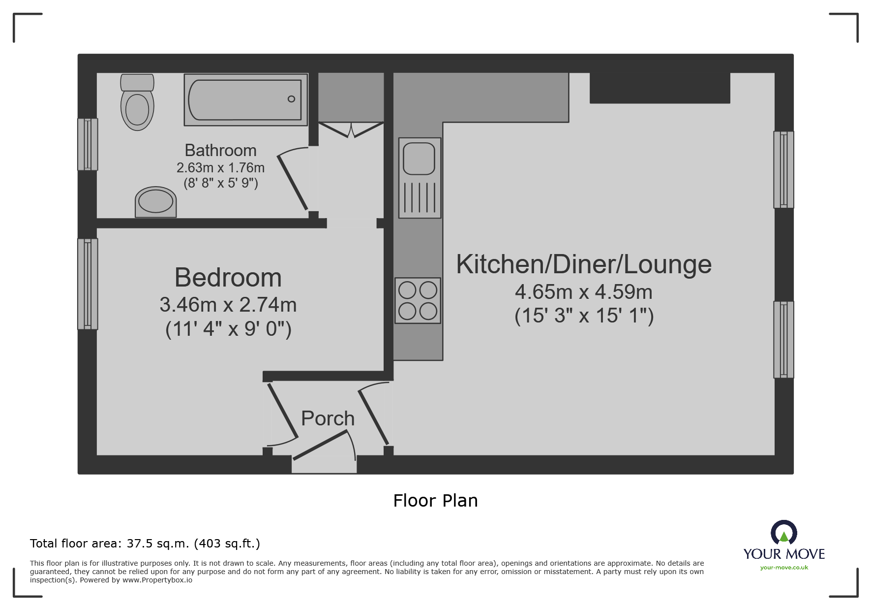 Flat 6, 4, Granville Road, Kent floorplan