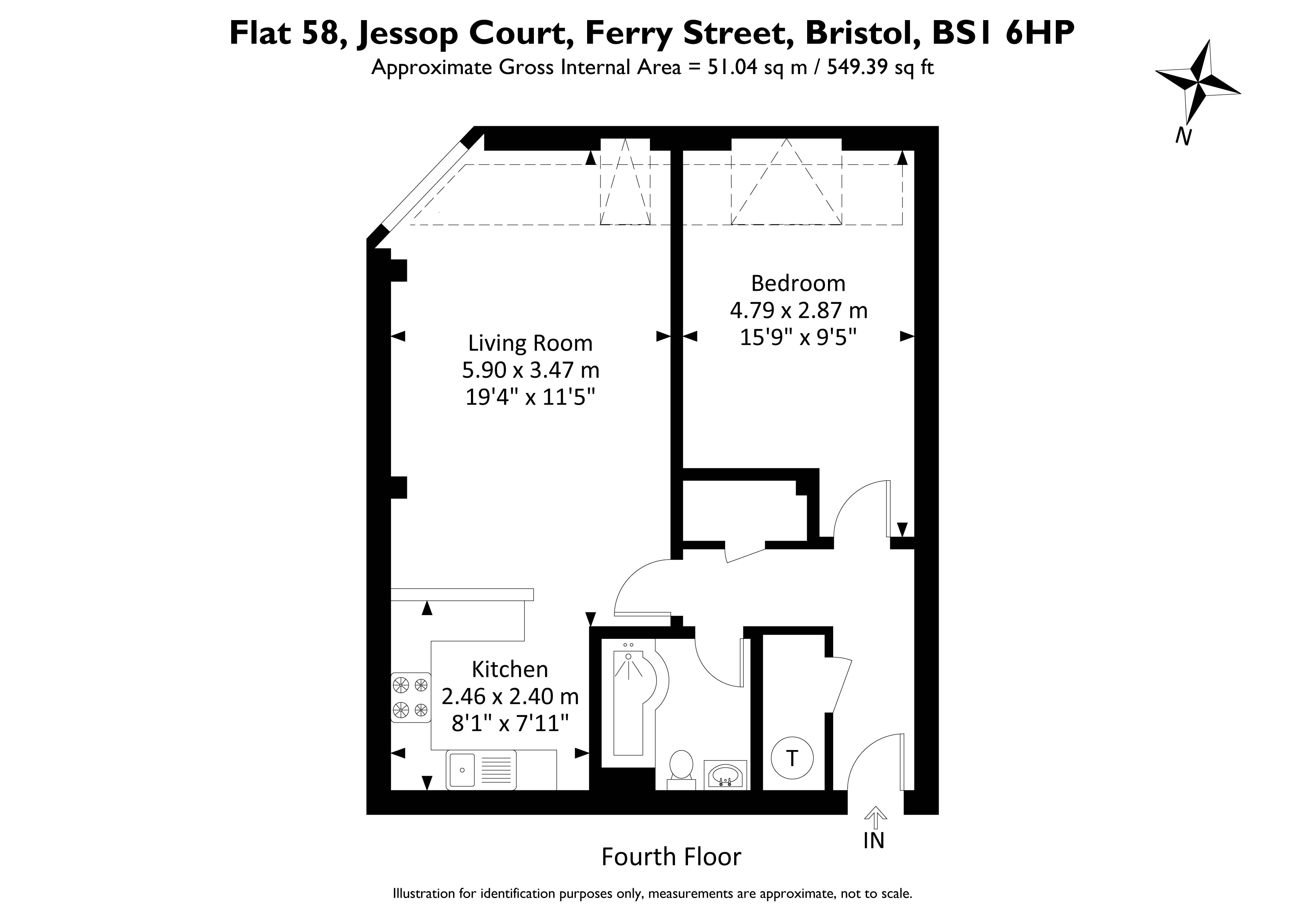 Flat 58, Jessop Court,, Ferry Street, Somerset floorplan