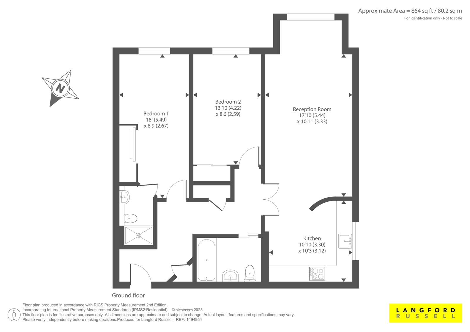 Flat 1, Darwin House, 45, Copers Cope Road, Beckenham floorplan