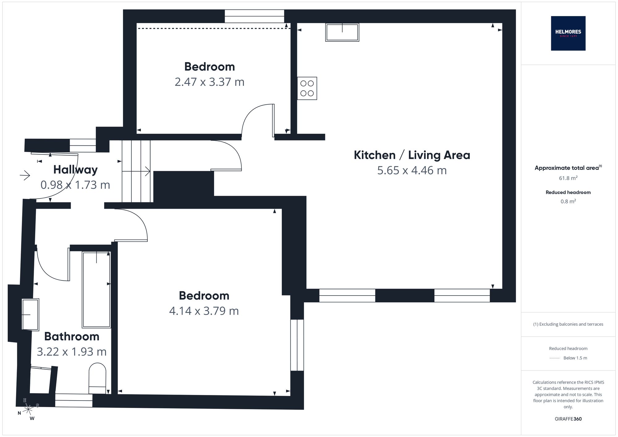 Flat 4, 38 High Street, Crediton floorplan