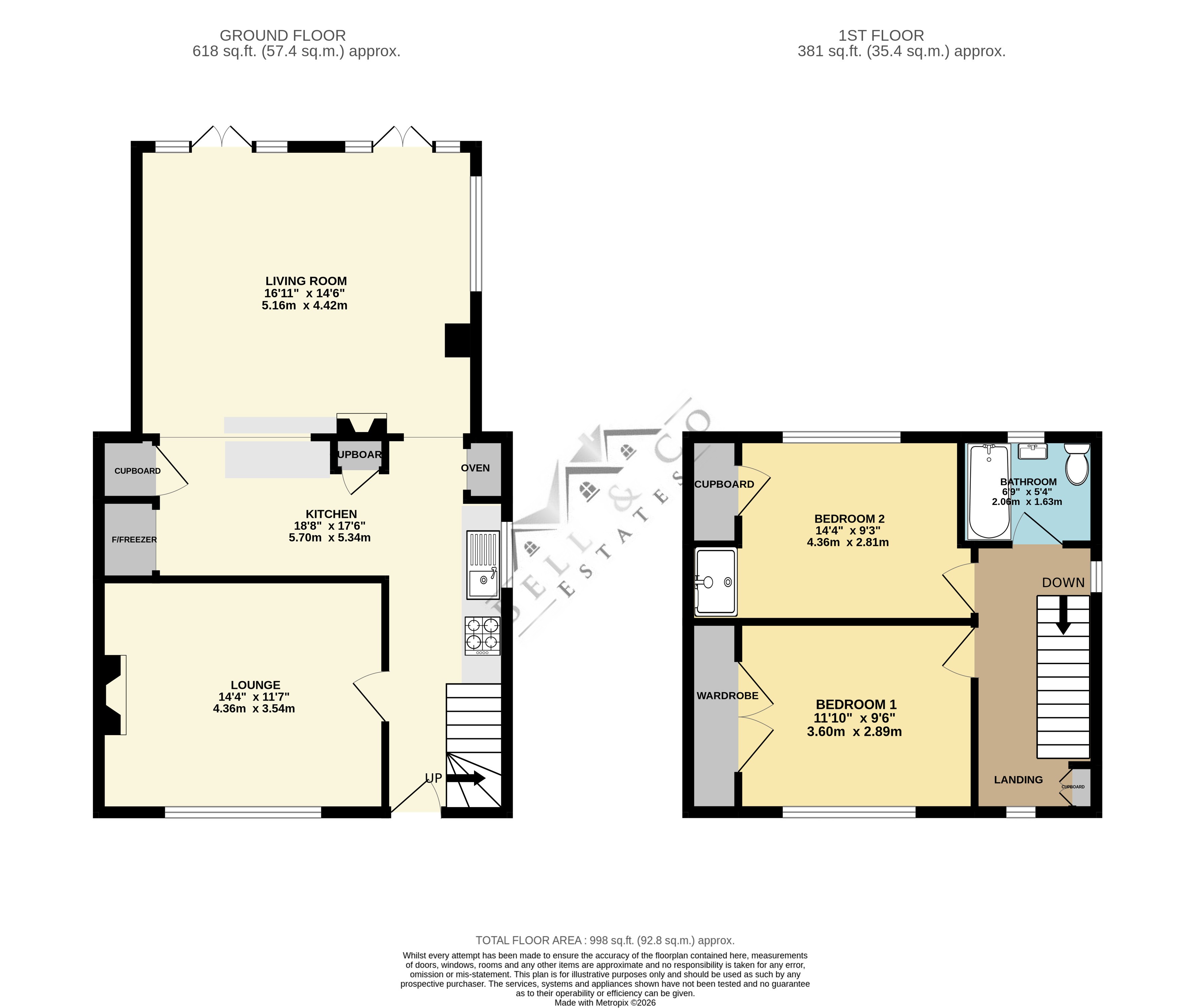 23, The Pastures, Sheffield floorplan