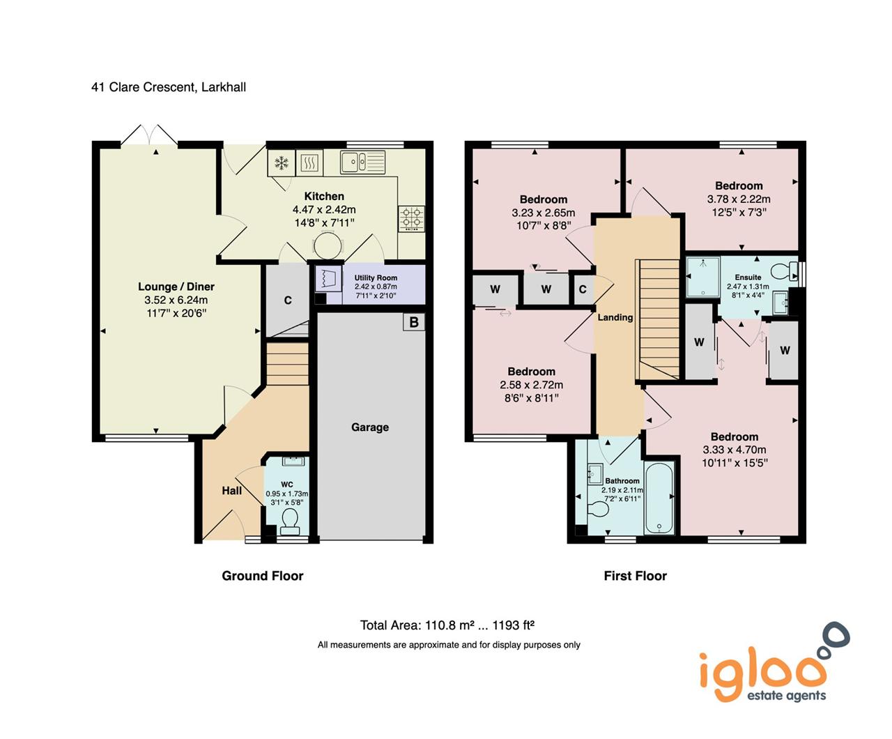 41, Clare Crescent, Larkhall floorplan