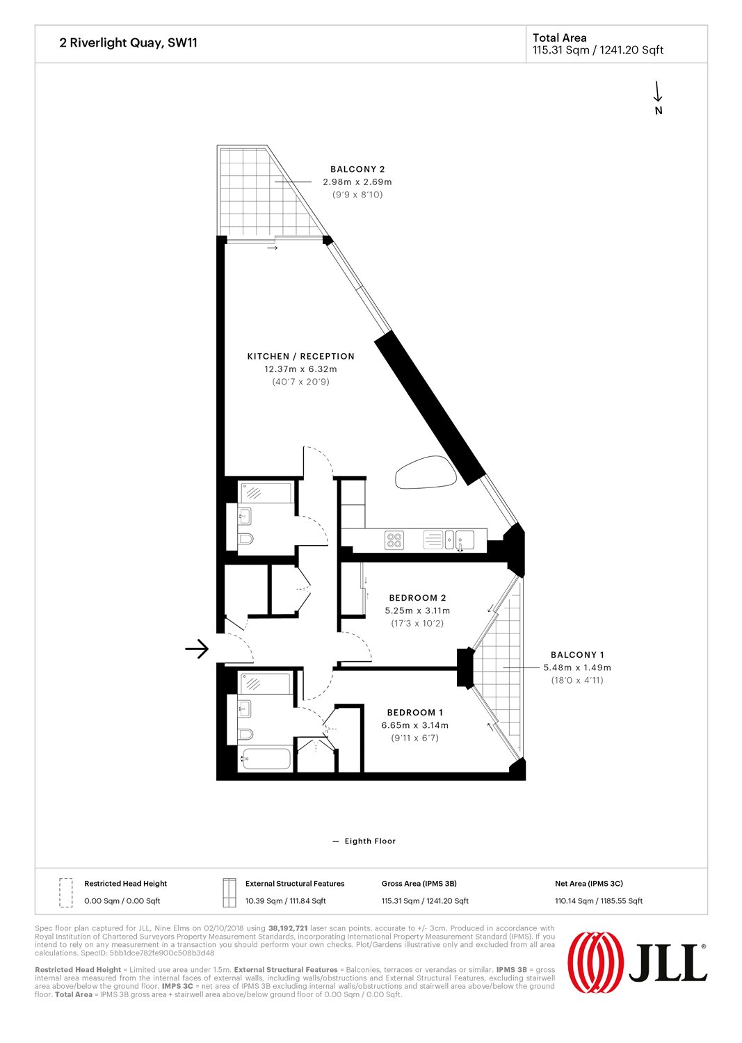 2 Bedrooms Flat to rent in Riverlight Quay, London SW11