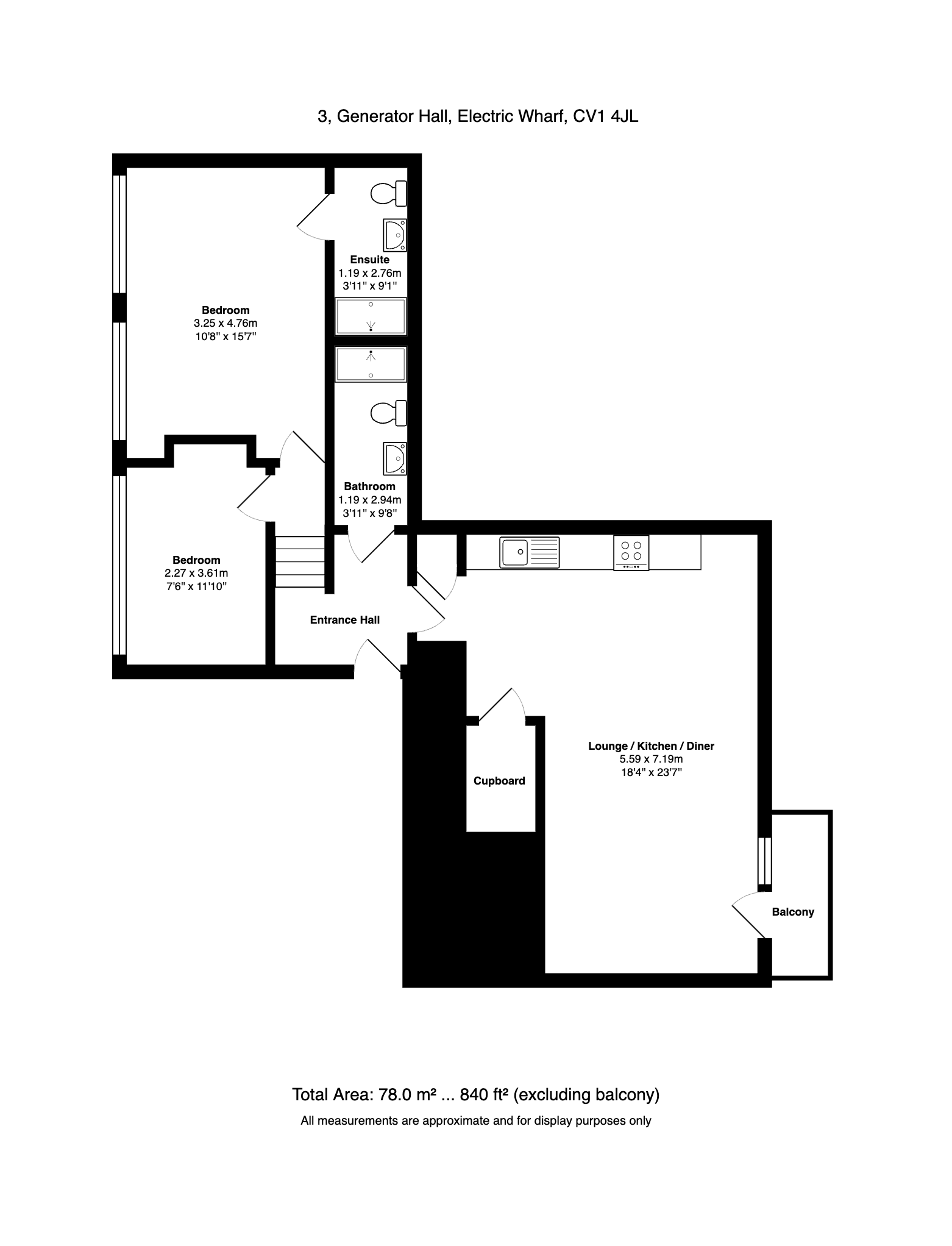 Unit 3, Generator Hall, Electric Wharf, Coventry floorplan