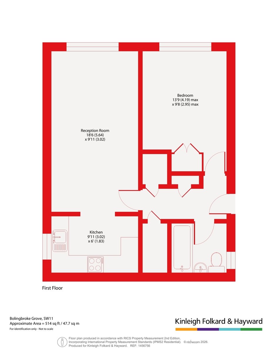 Flat 4, Kingsdown Court, 56, Bolingbroke Grove, London floorplan