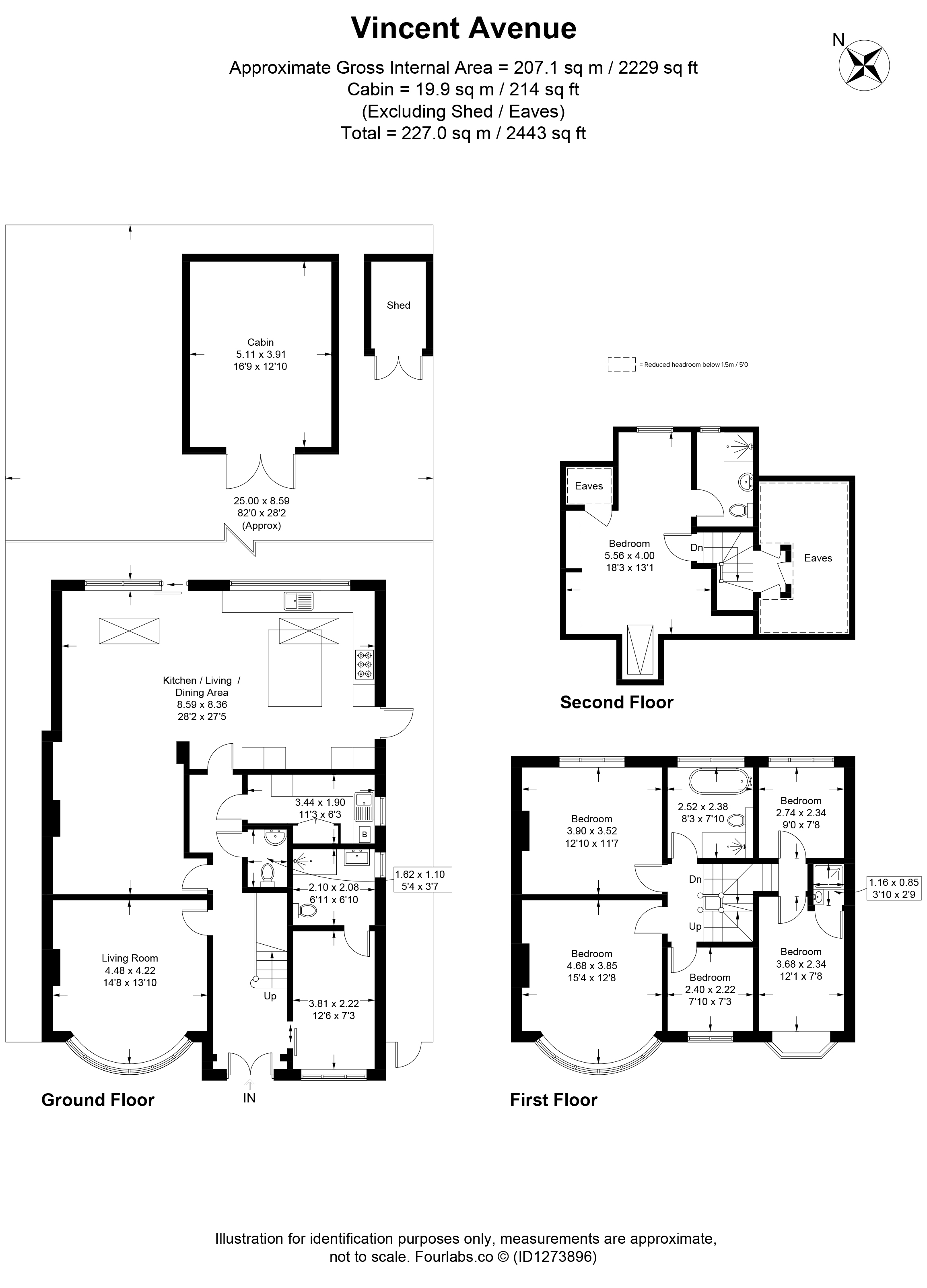 3, Vincent Avenue, Carshalton floorplan