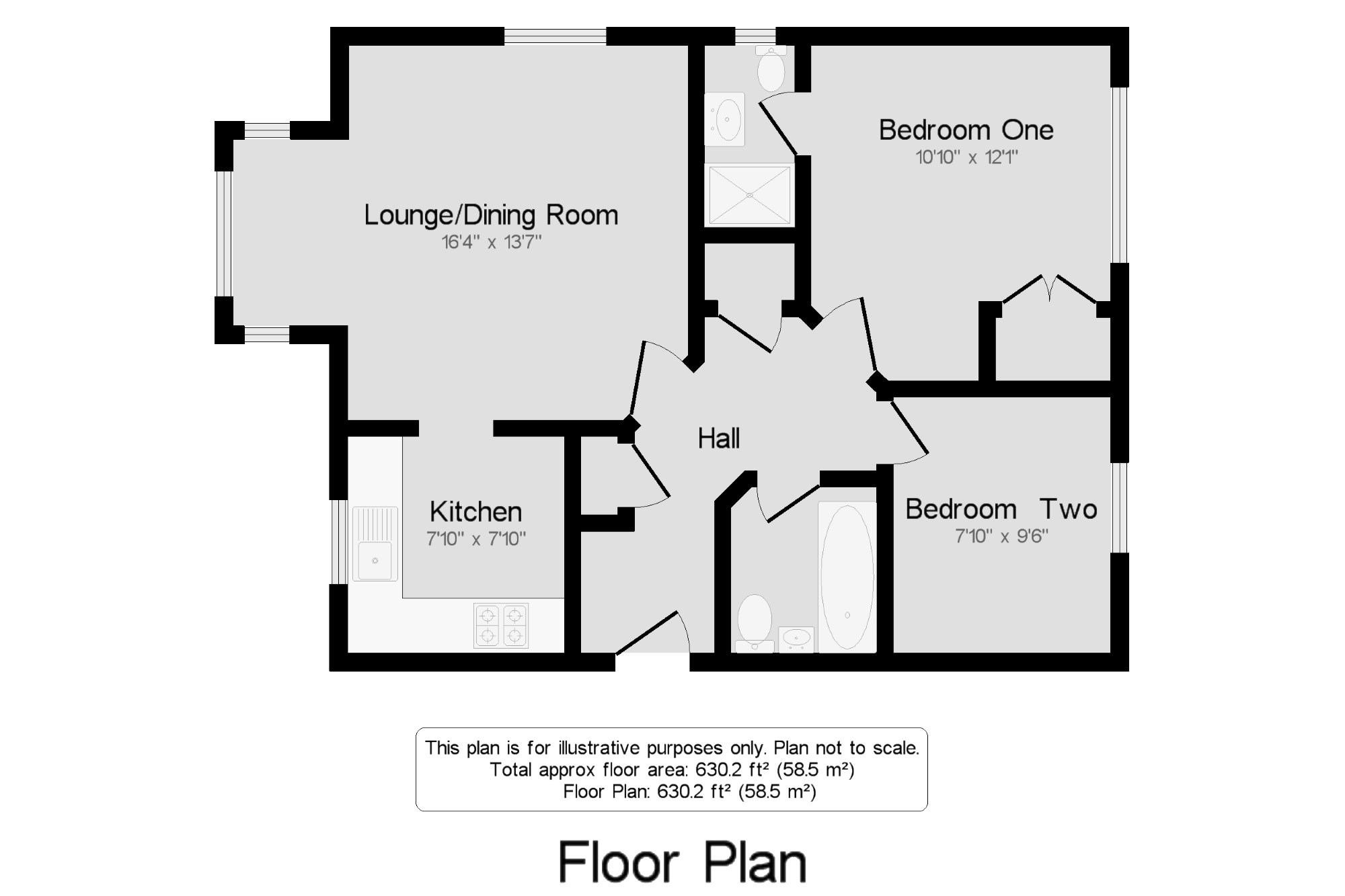 2 Bedrooms Flat for sale in Barker Road, Chertsey, Surrey KT16