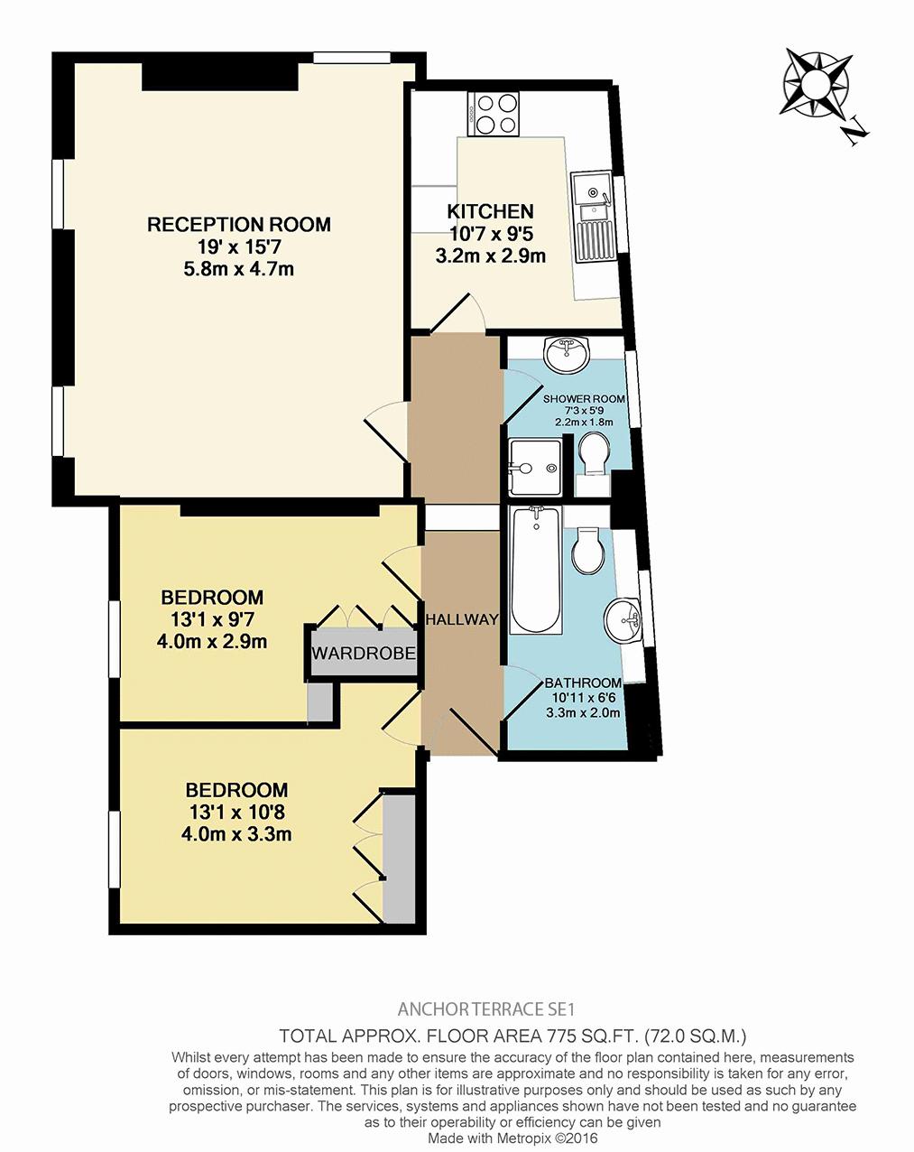 2 Bedrooms Flat to rent in Anchor Terrace, Southwark Bridge Road, Southwark SE1