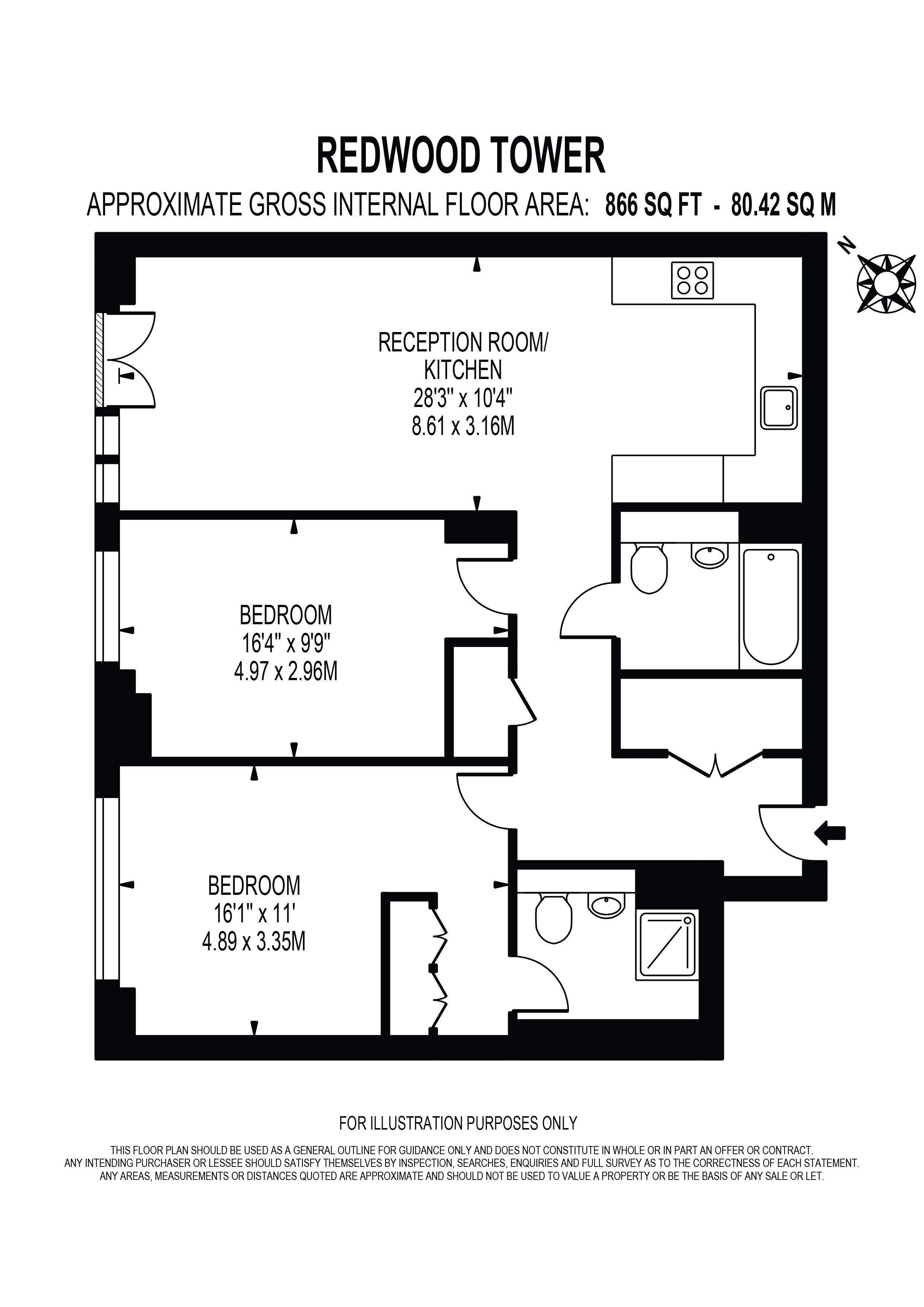 801 Redwood Tower 5, Affinity View, London floorplan