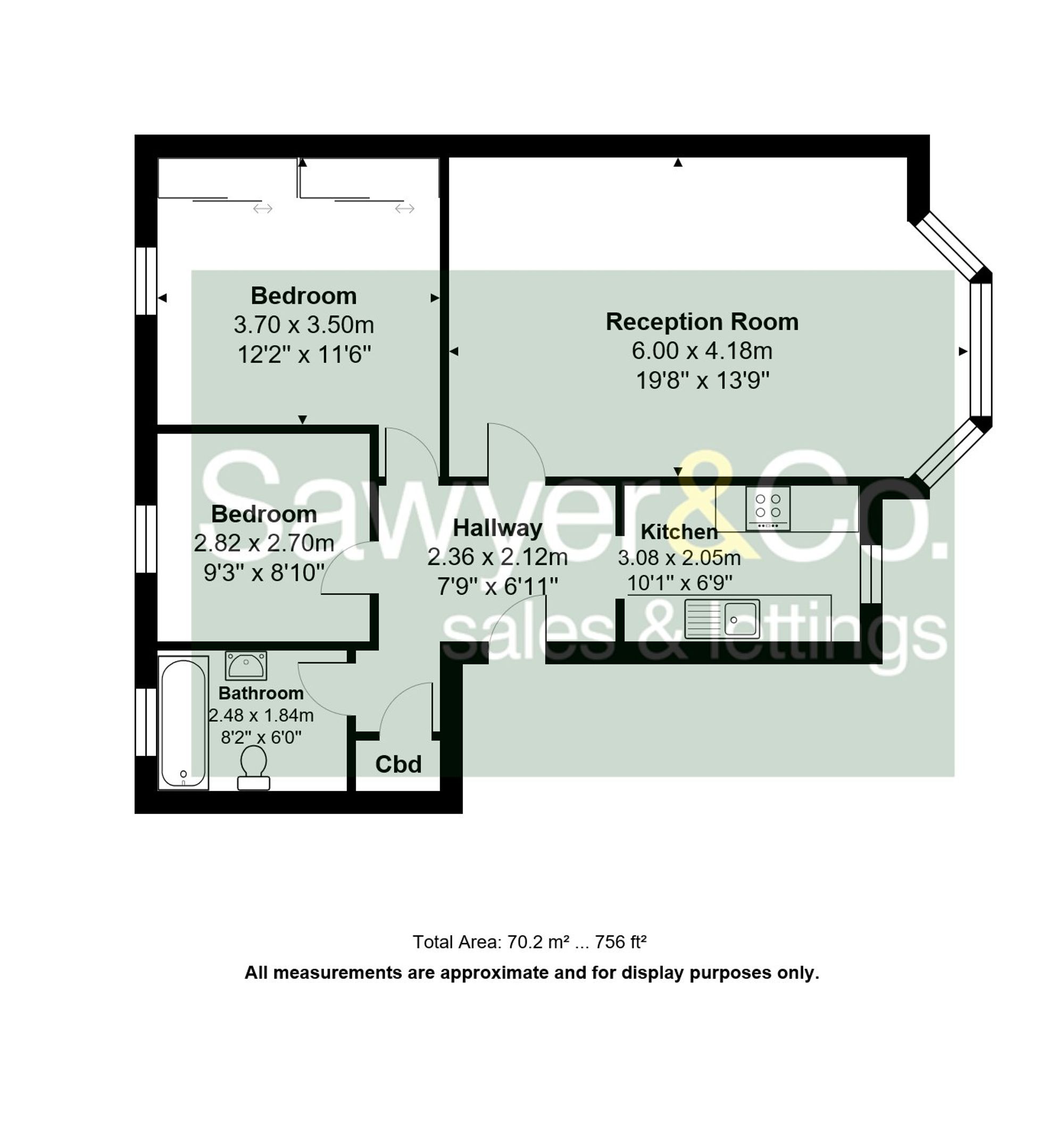 Flat 3, 97 Brighton Road, Lancing floorplan