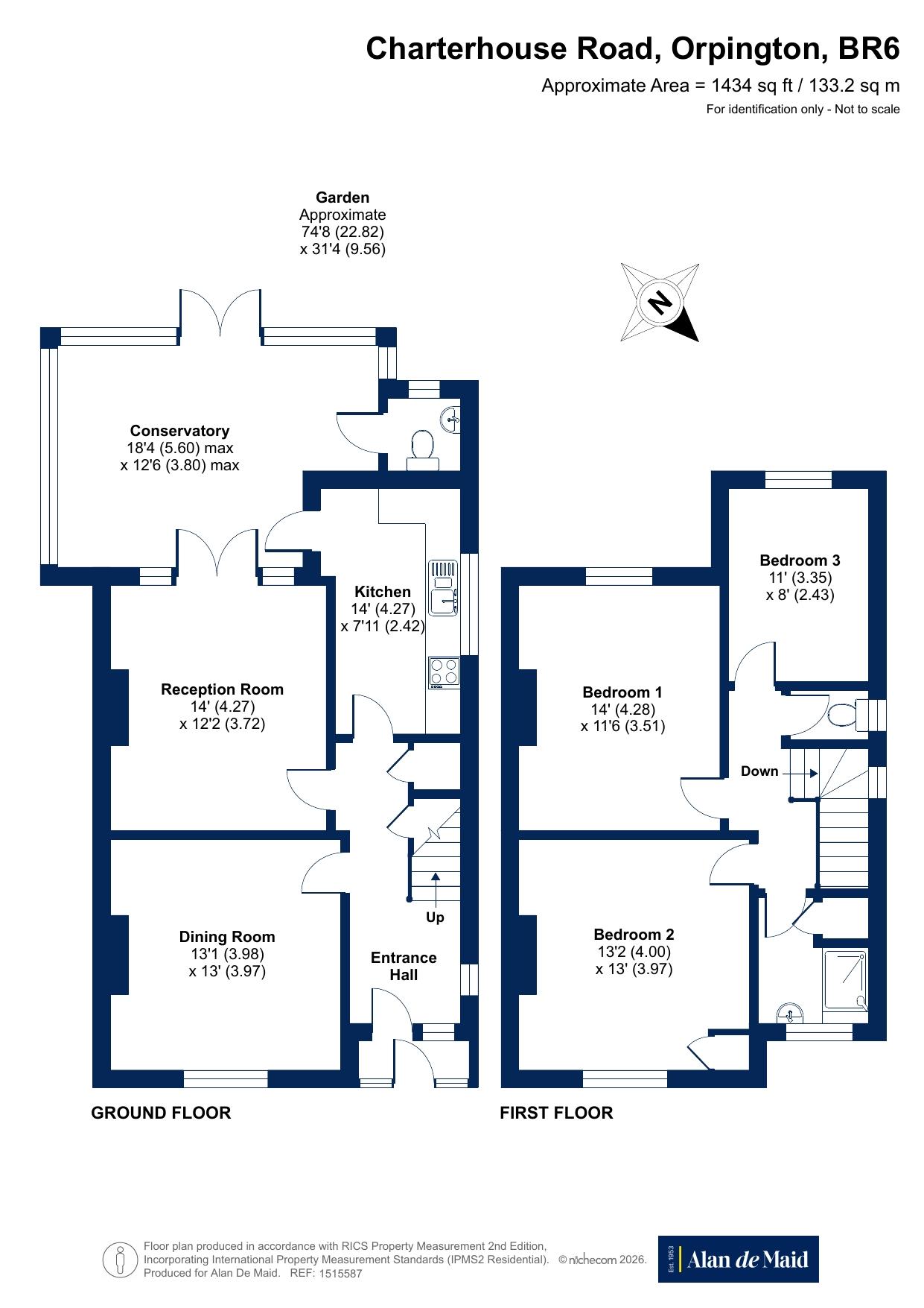 10, Charterhouse Road, Orpington floorplan