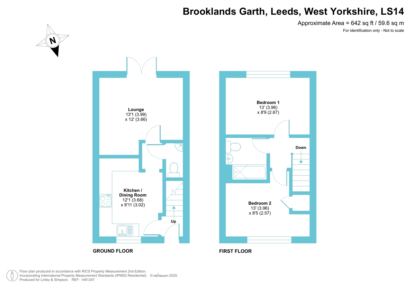 13, Brooklands Garth, Leeds floorplan