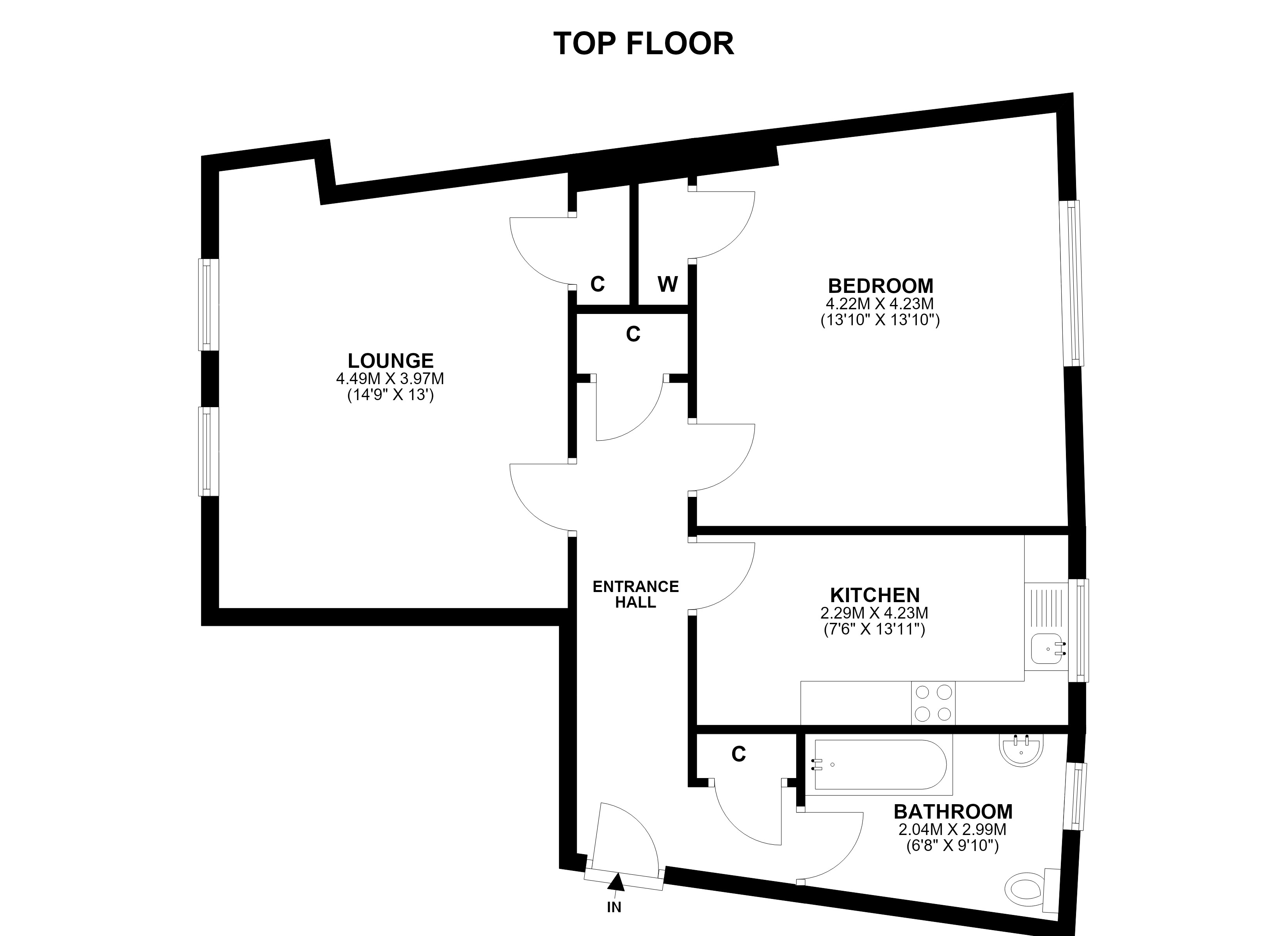 10/8, West Pilton Rise, Edinburgh floorplan
