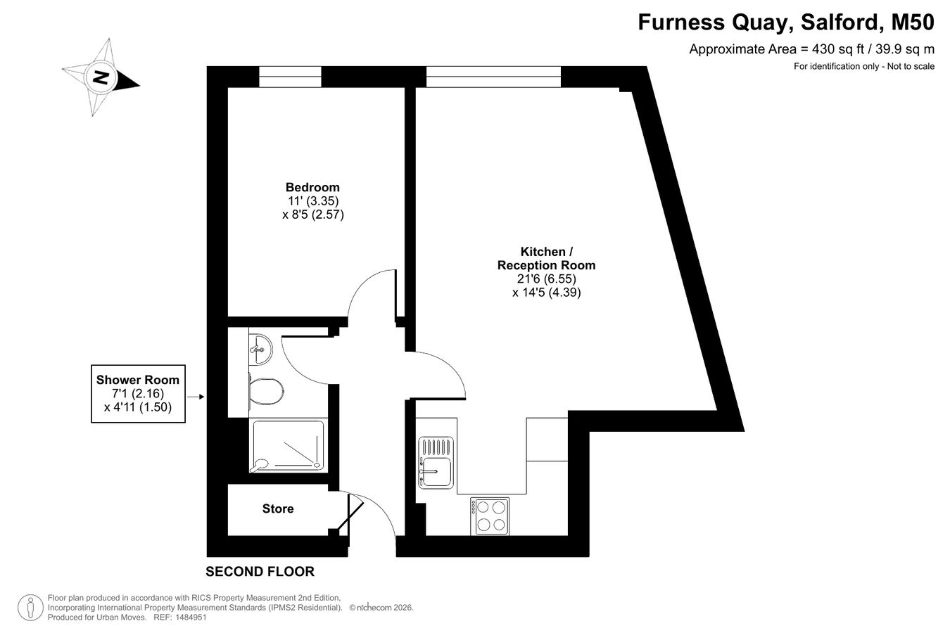 207, Grapnel Apartments, Salford floorplan