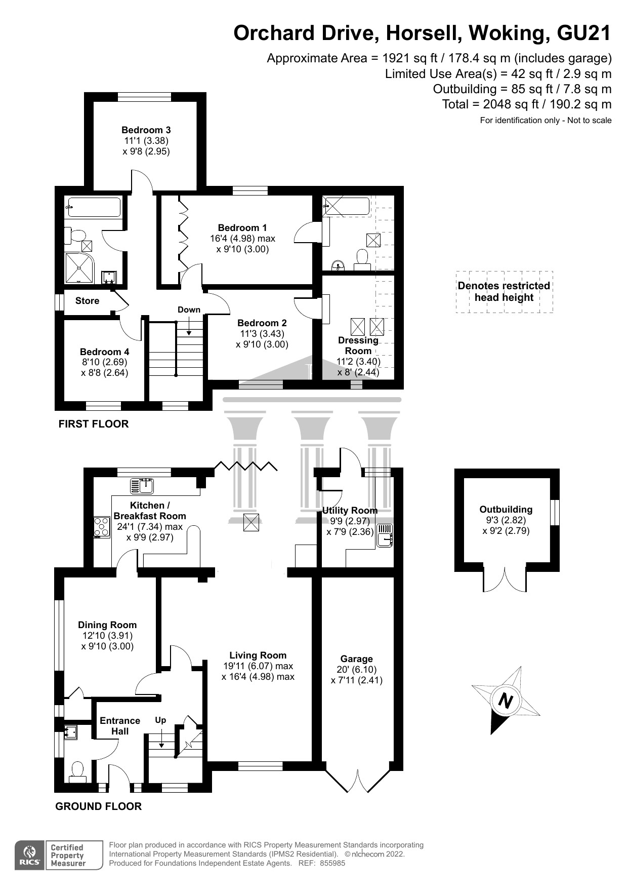 59 Orchard Drive, Horsell, Woking floorplan