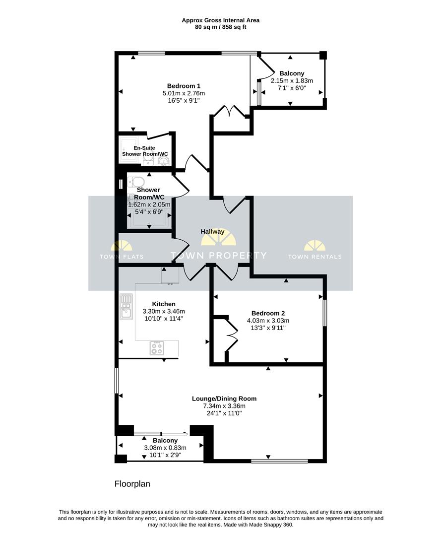 3, Loa Court, 7 Macauley Drive, Eastbourne floorplan