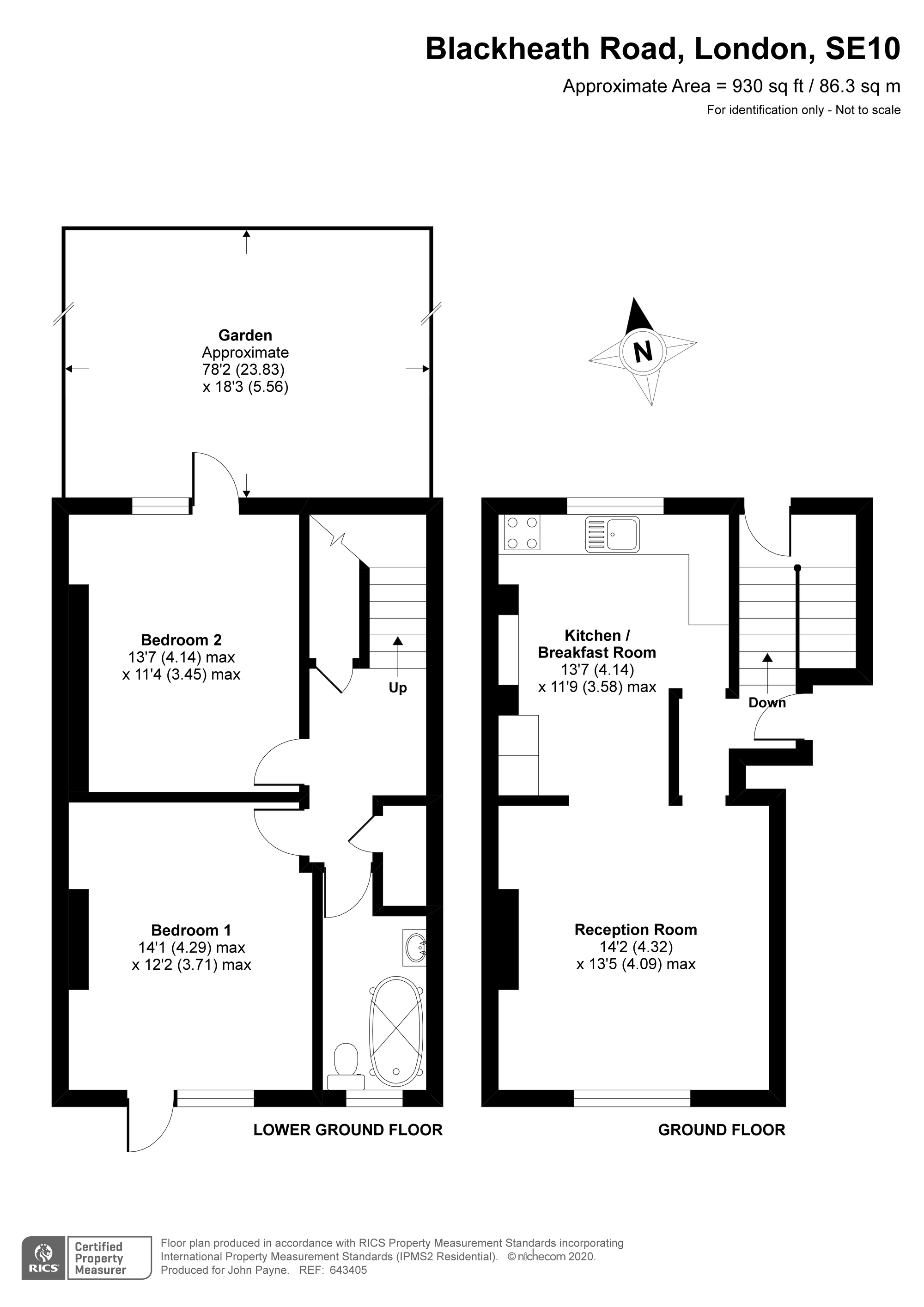 Blackheath Road, London SE10, 2 bedroom flat for sale 64749982